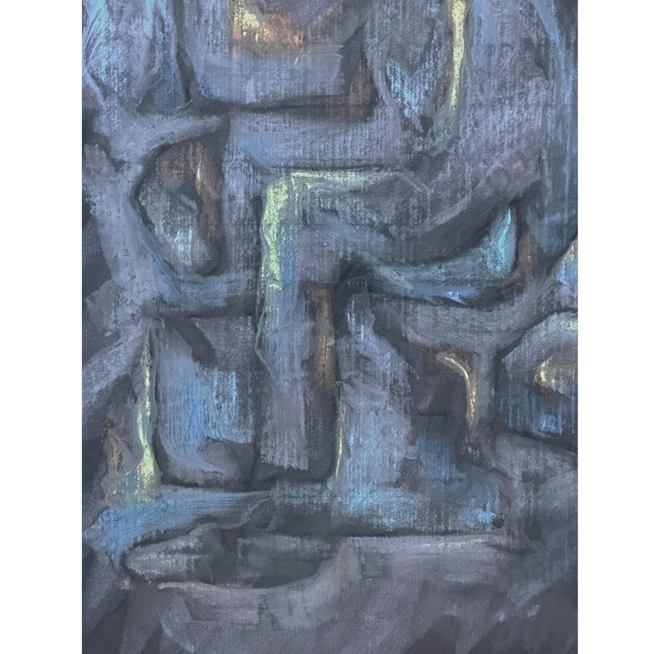Americano Pittura acrilica cubista enigmatica in vendita