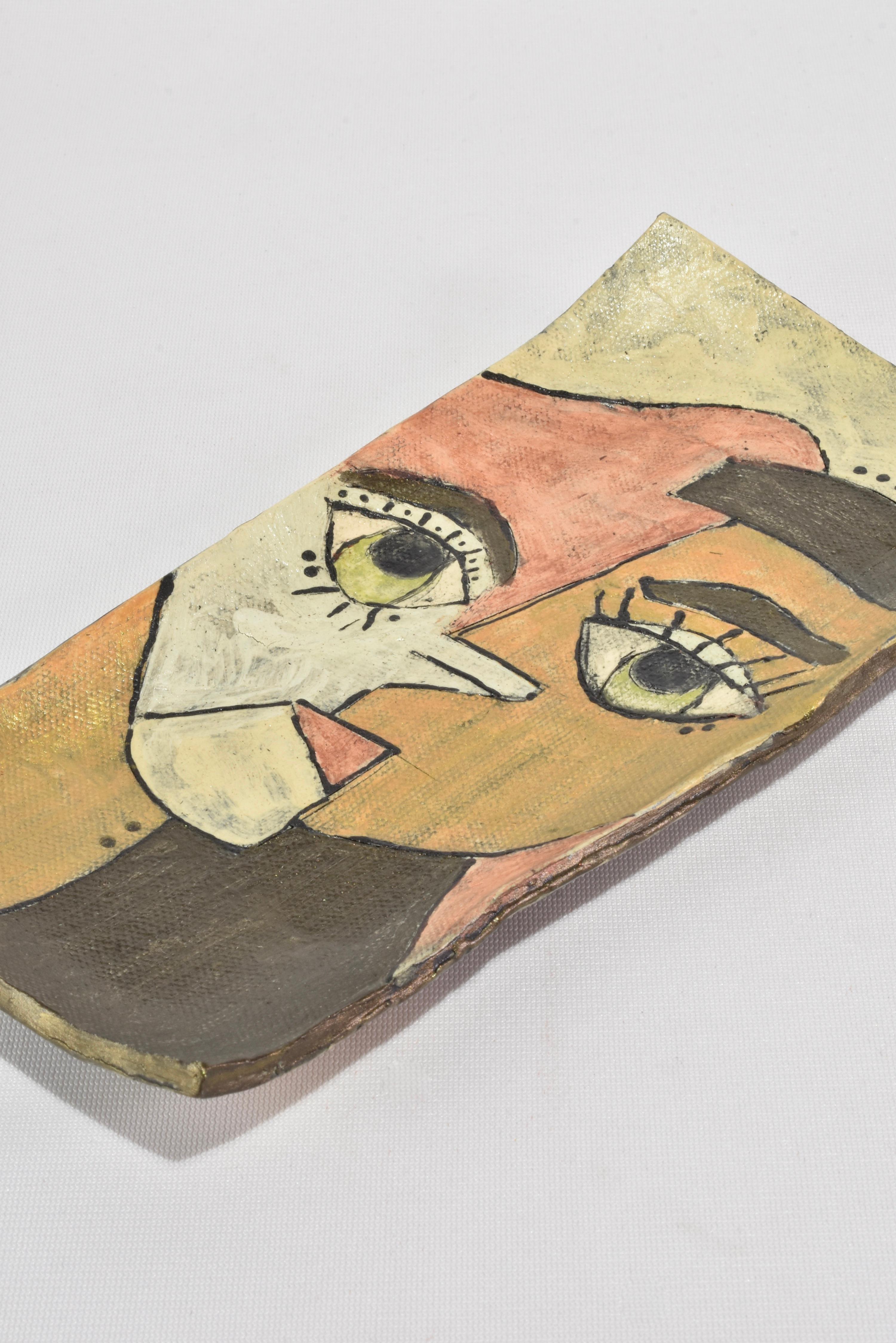 Cubist Face Tray In Good Condition For Sale In Richmond, VA