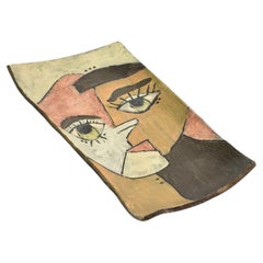 Vintage Cubist Face Tray