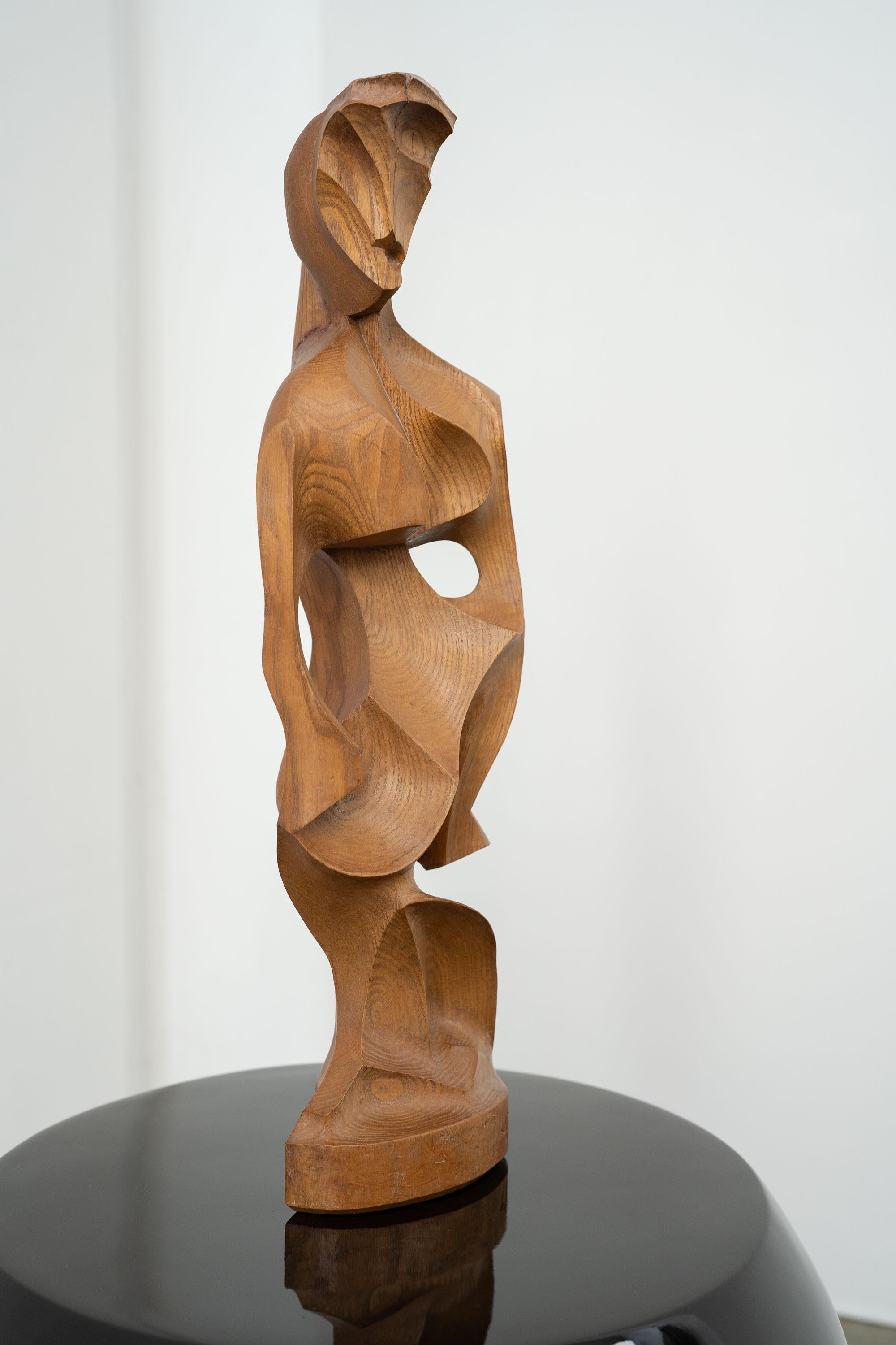 Legno Scultura figurativa cubista di A. Michel in vendita