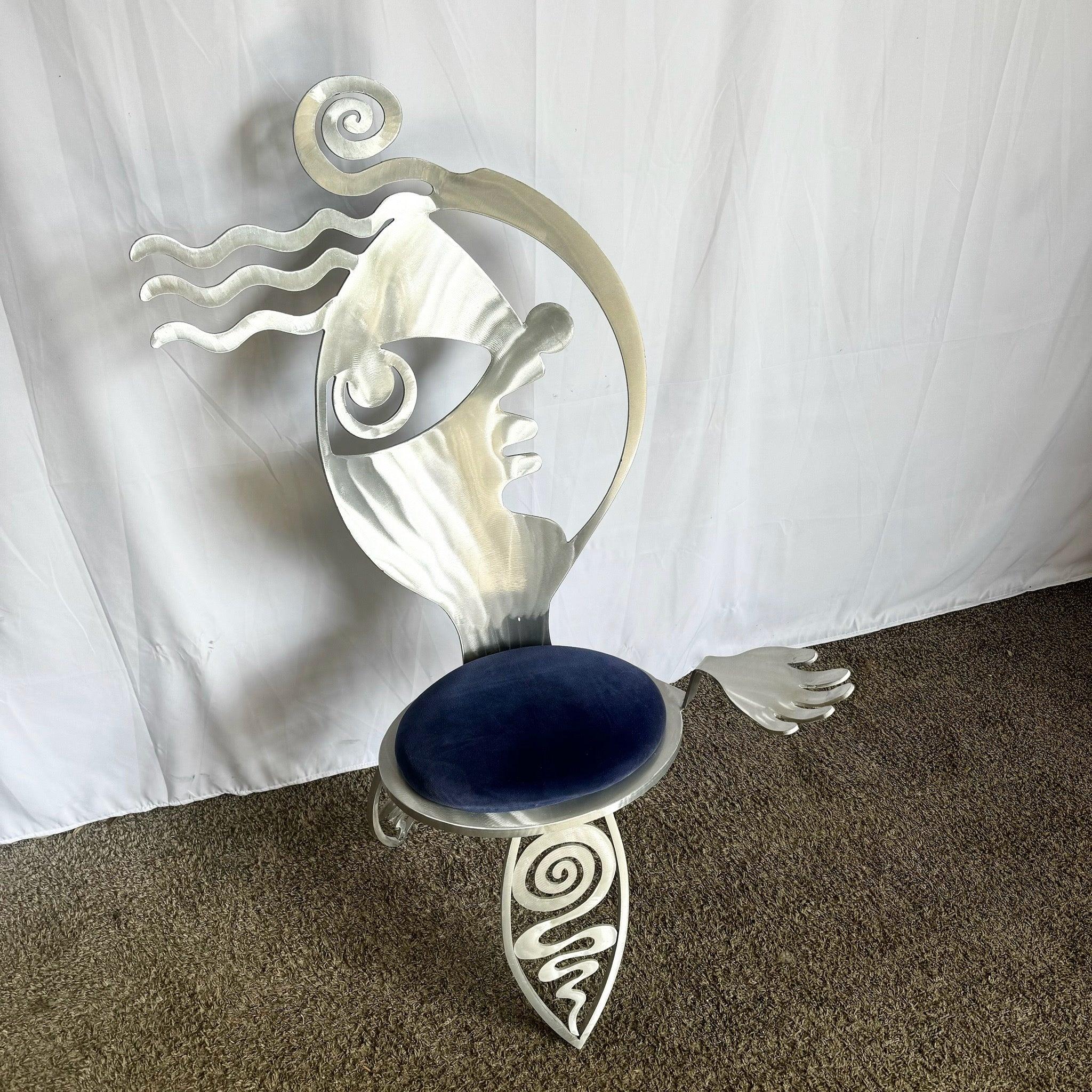 Kubistischer Mädchenstuhl aus Aluminium von Christopher Royal für Rockledge Design Studio im Angebot 5