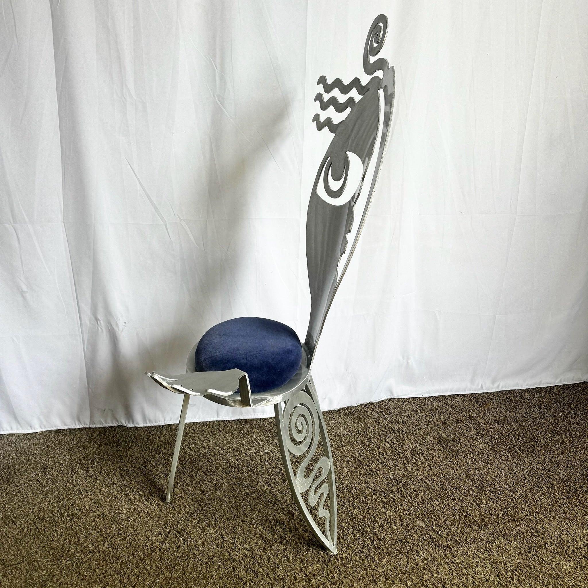 Kubistischer Mädchenstuhl aus Aluminium von Christopher Royal für Rockledge Design Studio (amerikanisch) im Angebot