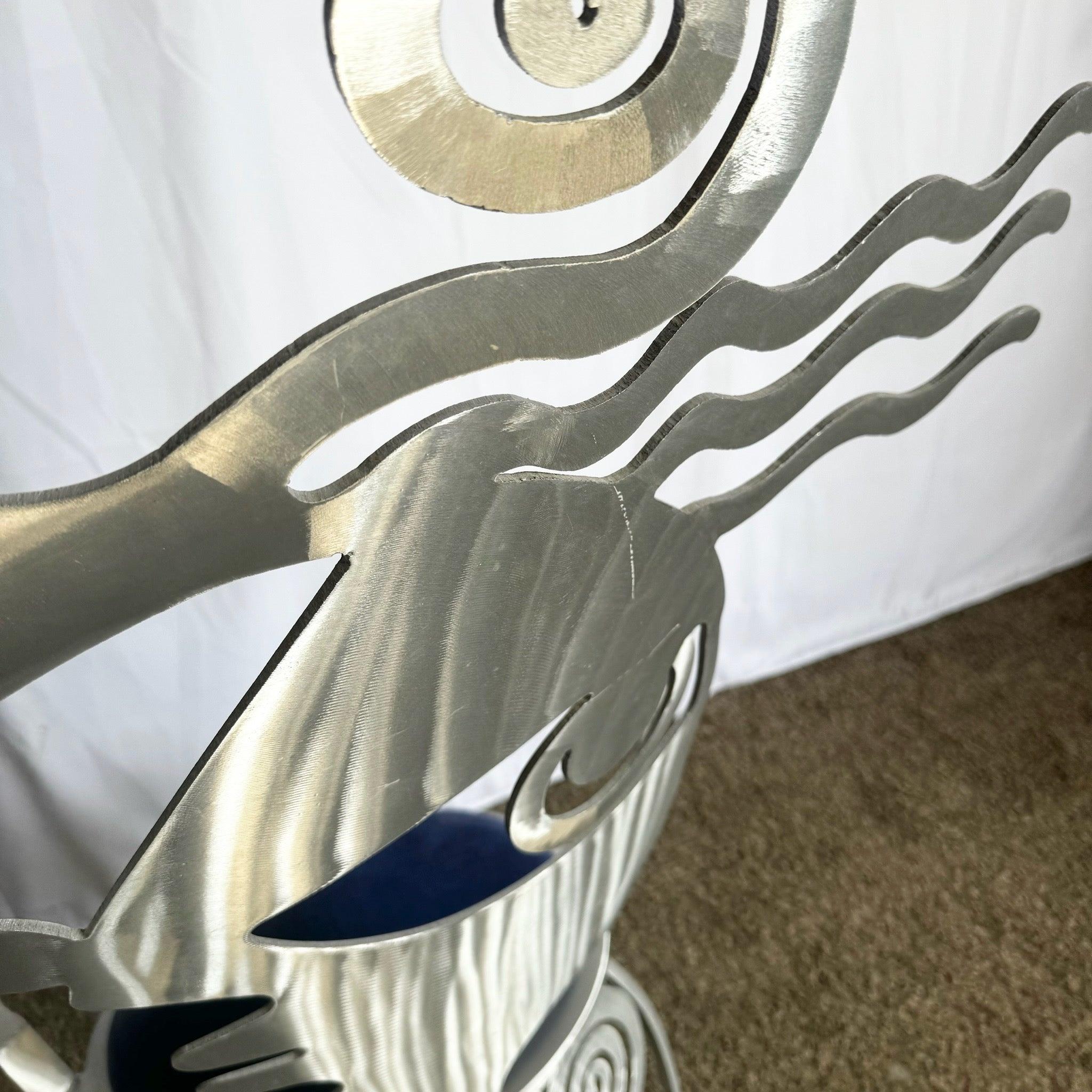 Kubistischer Mädchenstuhl aus Aluminium von Christopher Royal für Rockledge Design Studio im Angebot 3