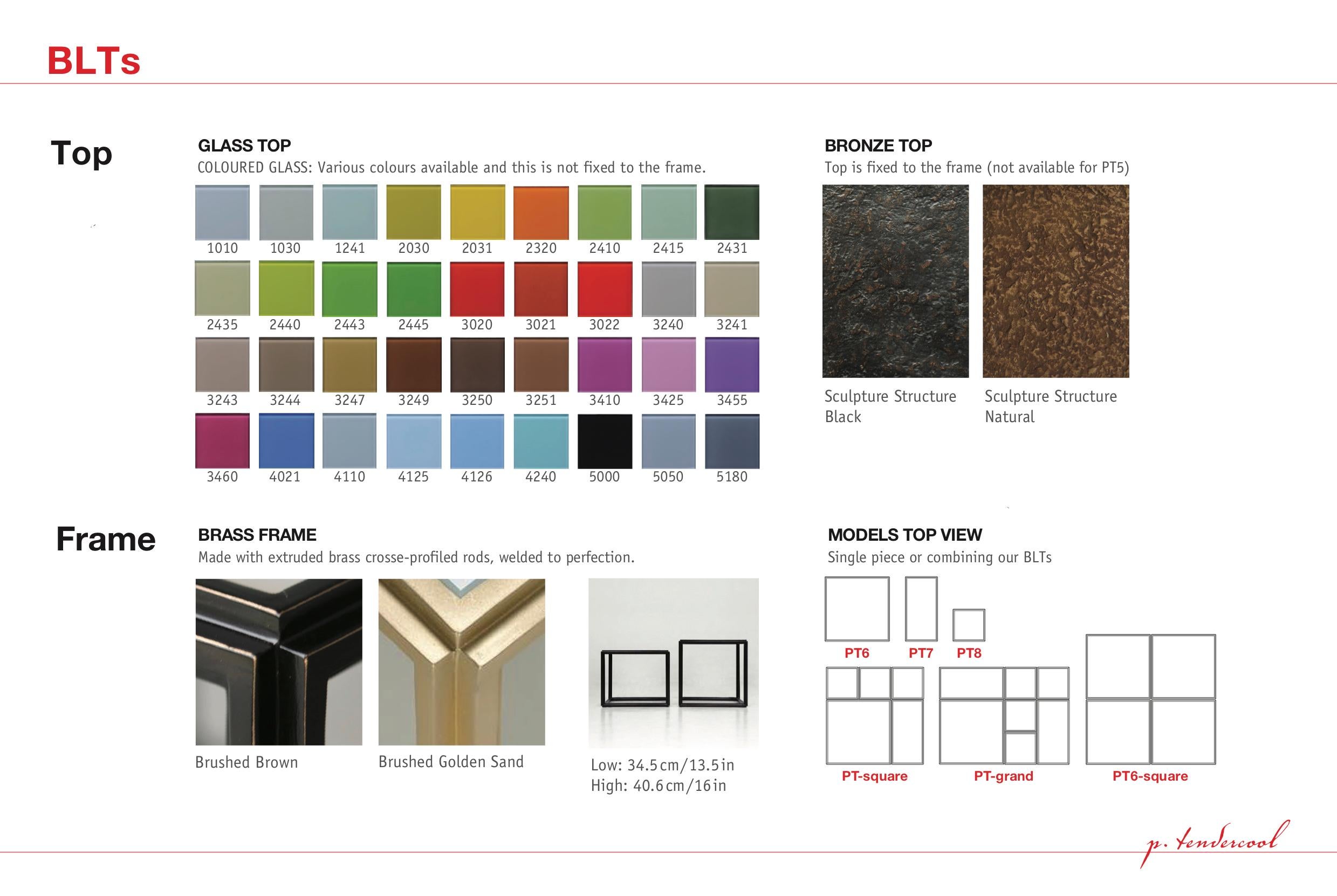 Bespoke Glass and Brass Occasional rectangle Table, by P. Tendercool For Sale 1