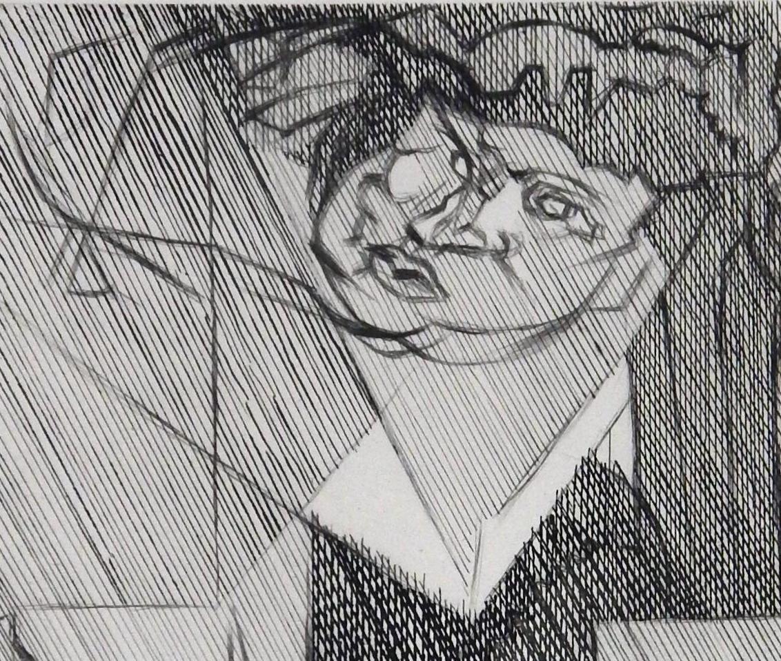 Jacques Villon Kubistische Original-Radierung, 1951, Figure de Femme (20. Jahrhundert) im Angebot