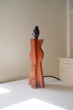Cubist Table Lamp in Sapele by Josh Page Studio
