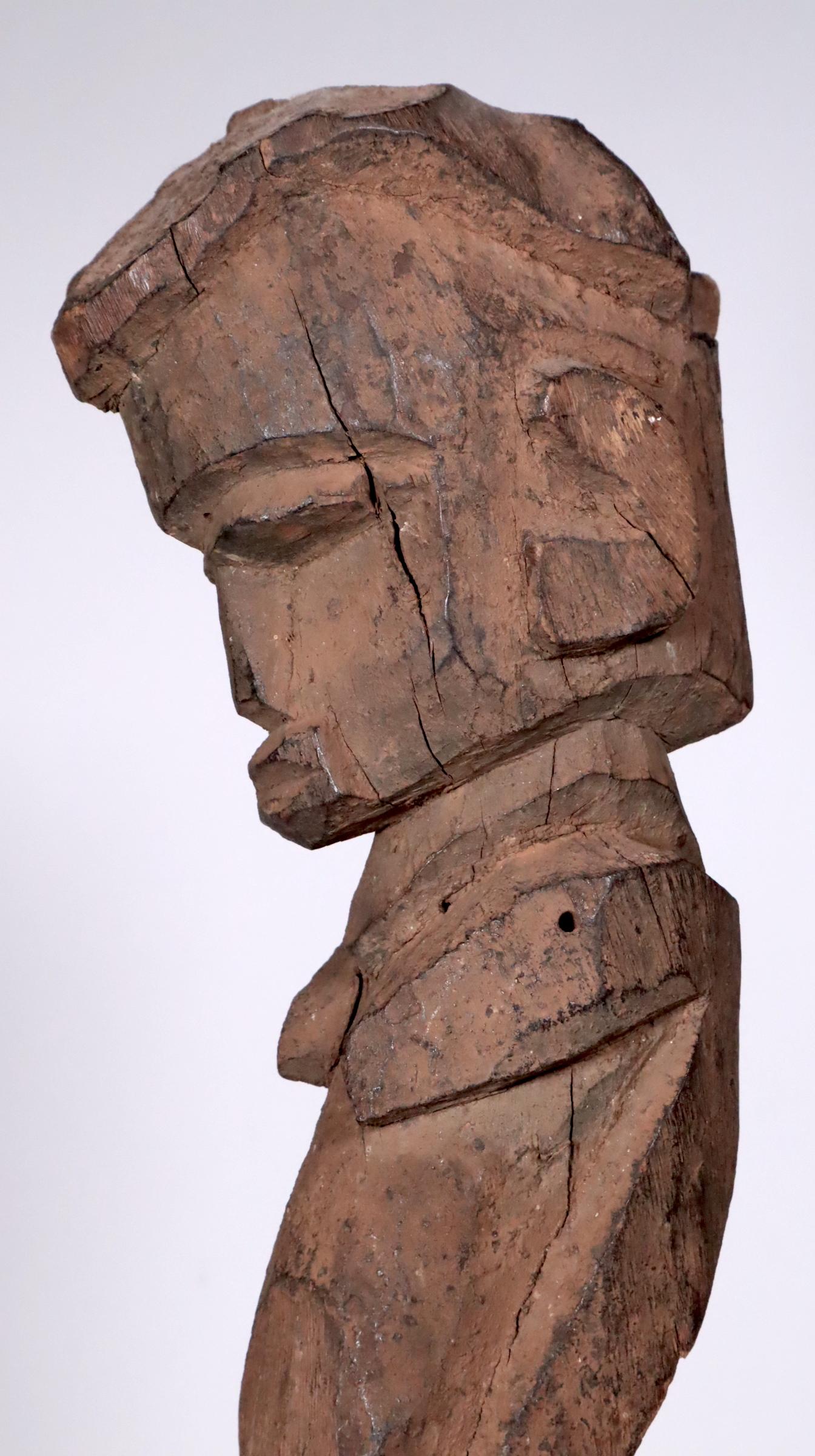 Cubist Lobi Wood Female Figure Burkina Faso Ghana Mid-20th Century African Art For Sale 5
