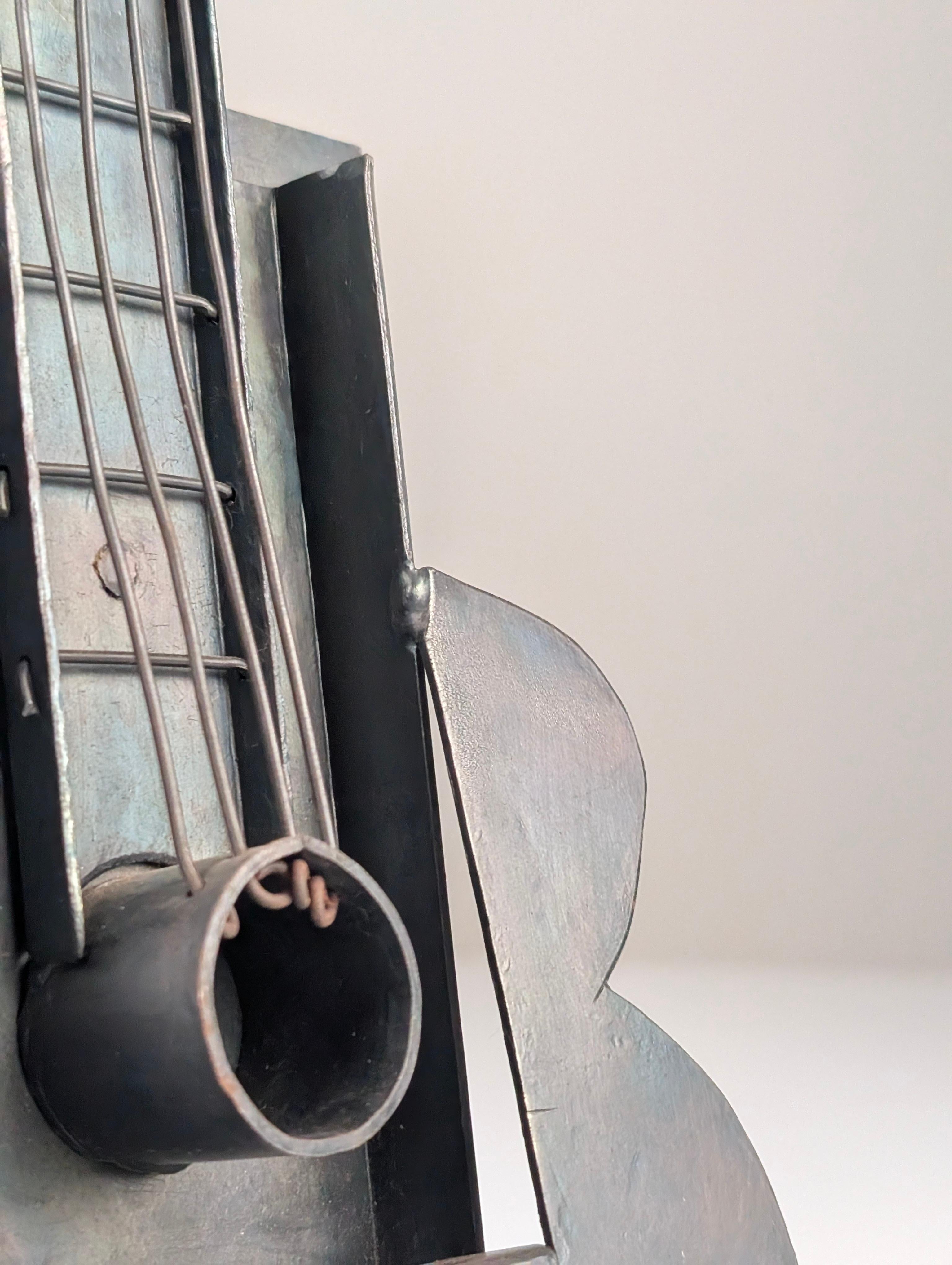 Espagnol Sculpture cubiste « Guitare de Picasso » signée 20ème siècle