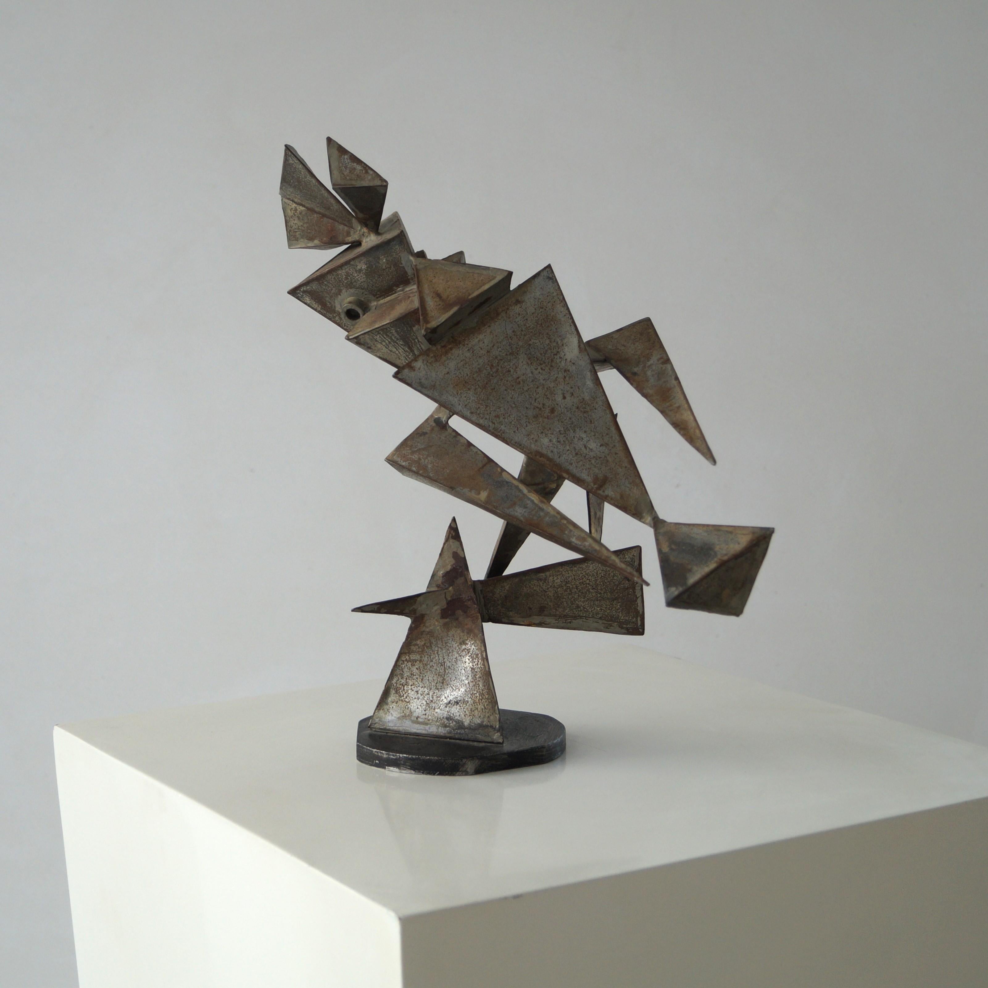 Scultura cubista e modernista olandese in metallo raffigurante un uccello, anni '60 in vendita 3