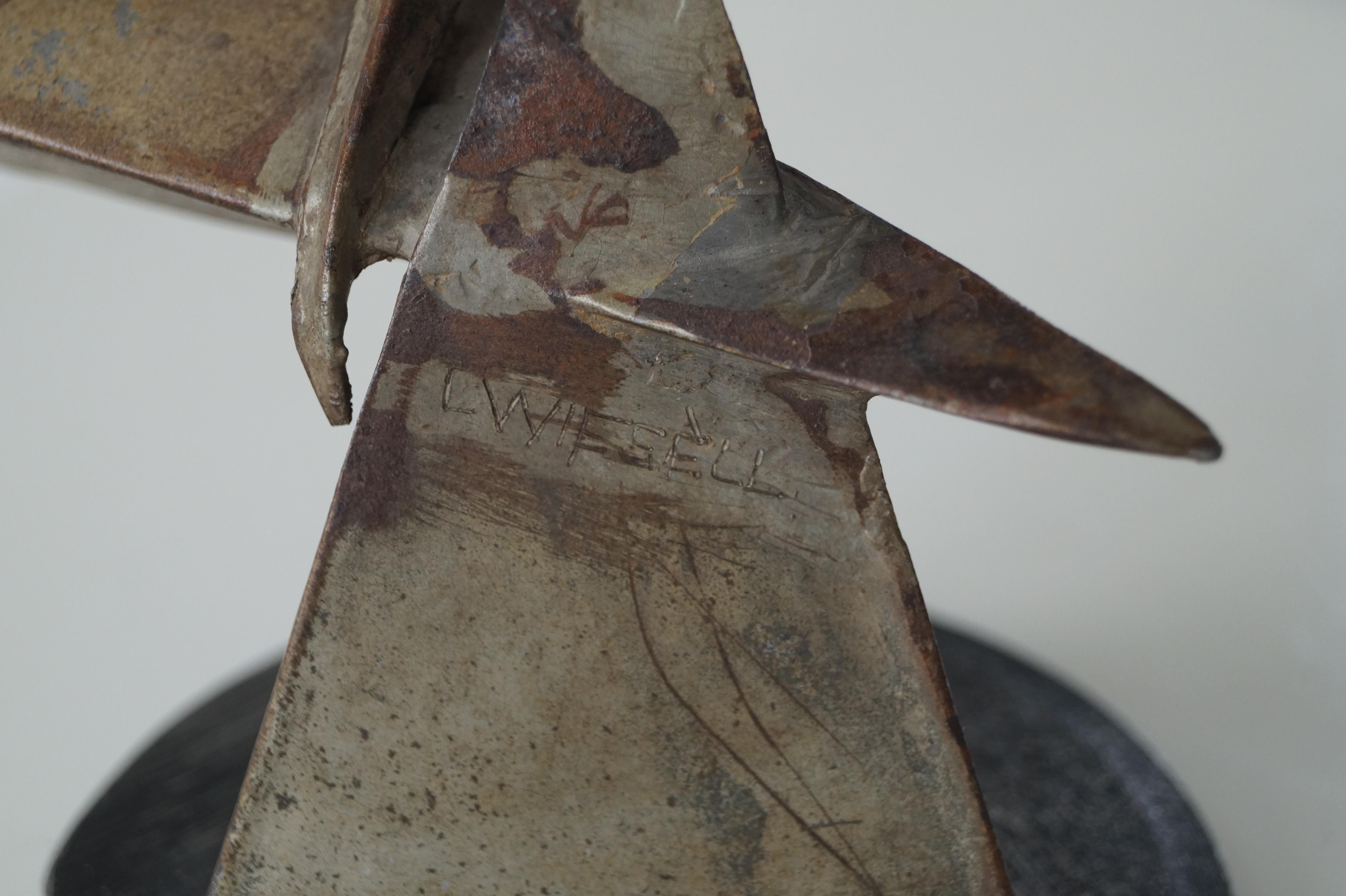 Scultura cubista e modernista olandese in metallo raffigurante un uccello, anni '60 in vendita 11
