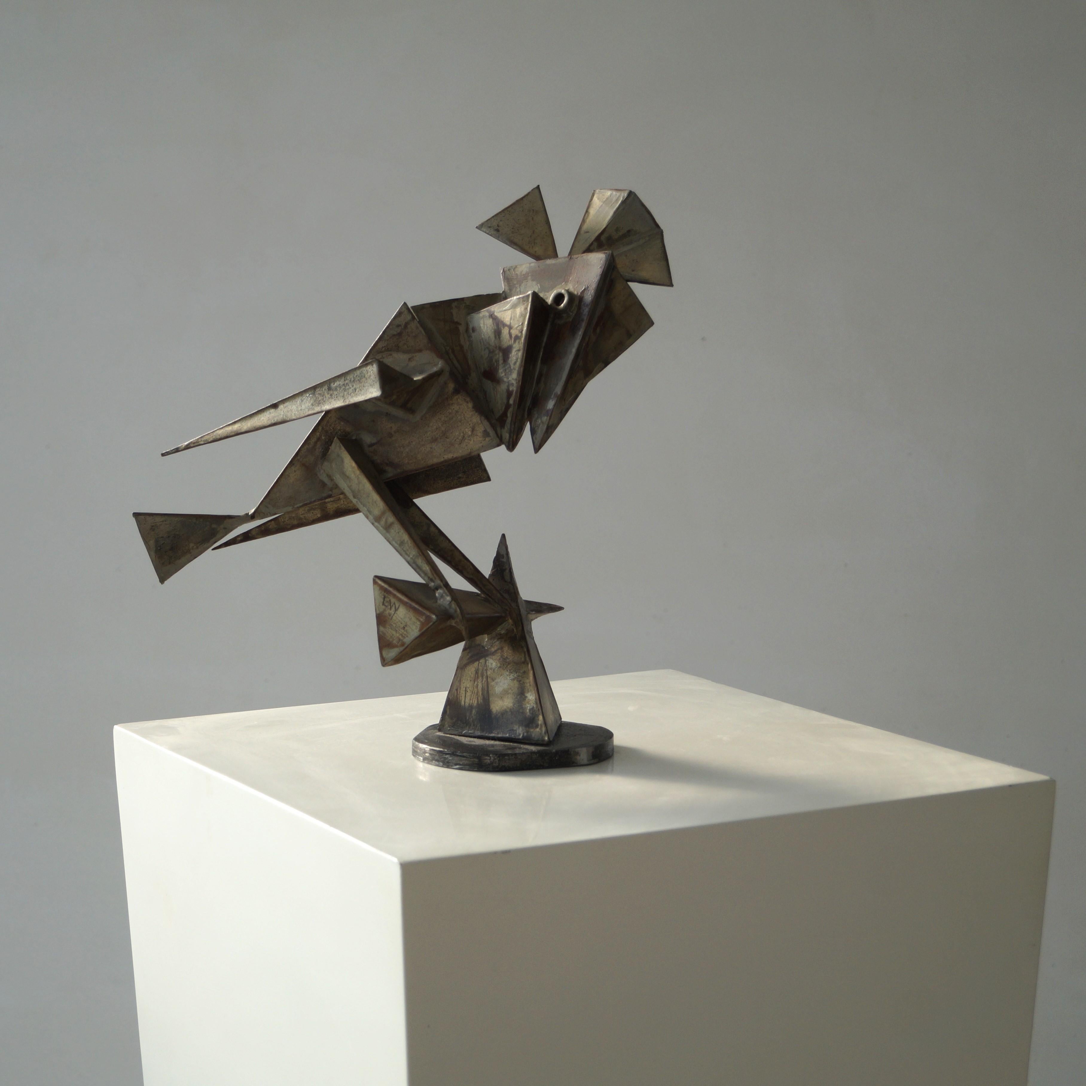 Scultura cubista e modernista olandese in metallo raffigurante un uccello, anni '60 In condizioni buone in vendita a EVERDINGEN, NL