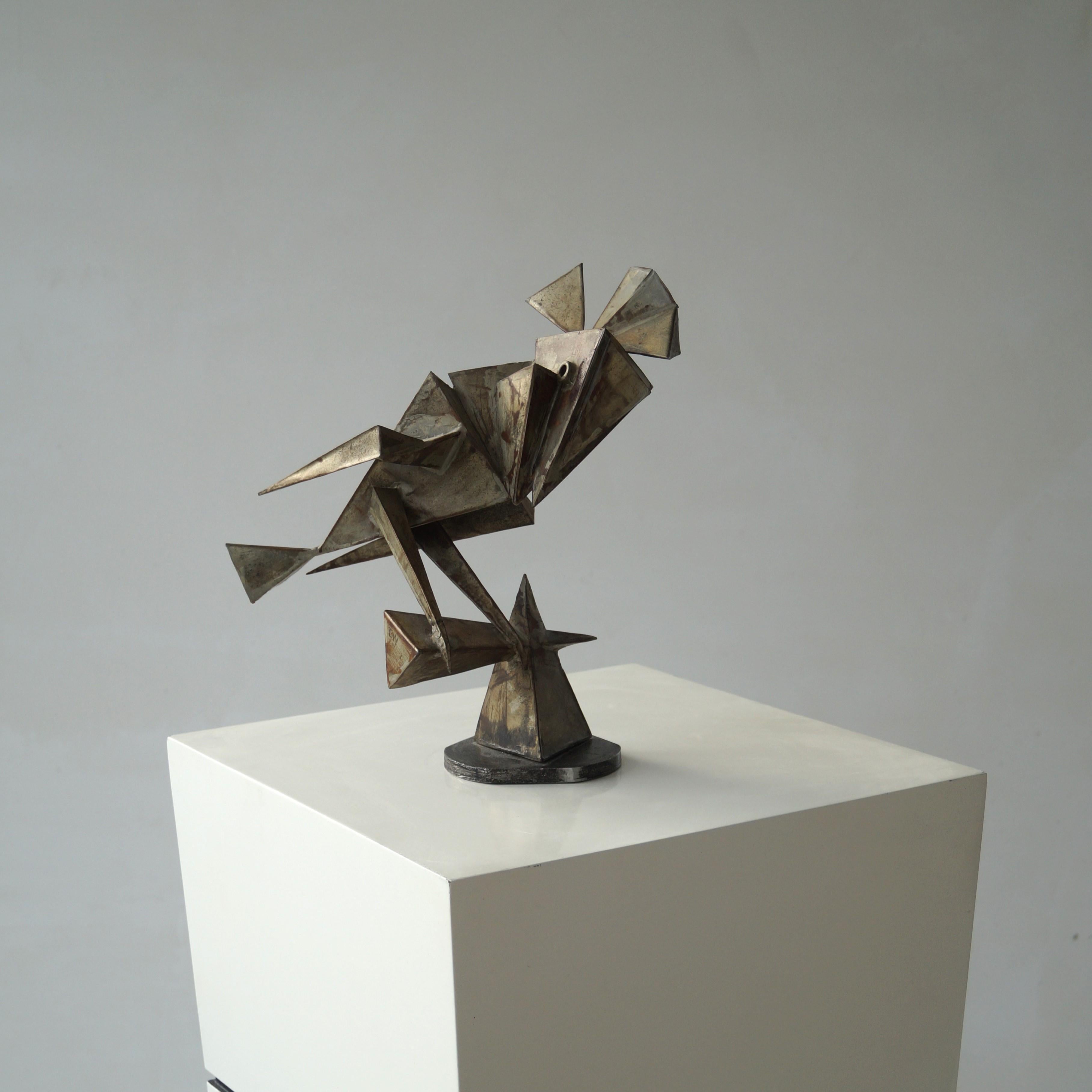 Scultura cubista e modernista olandese in metallo raffigurante un uccello, anni '60 in vendita 4