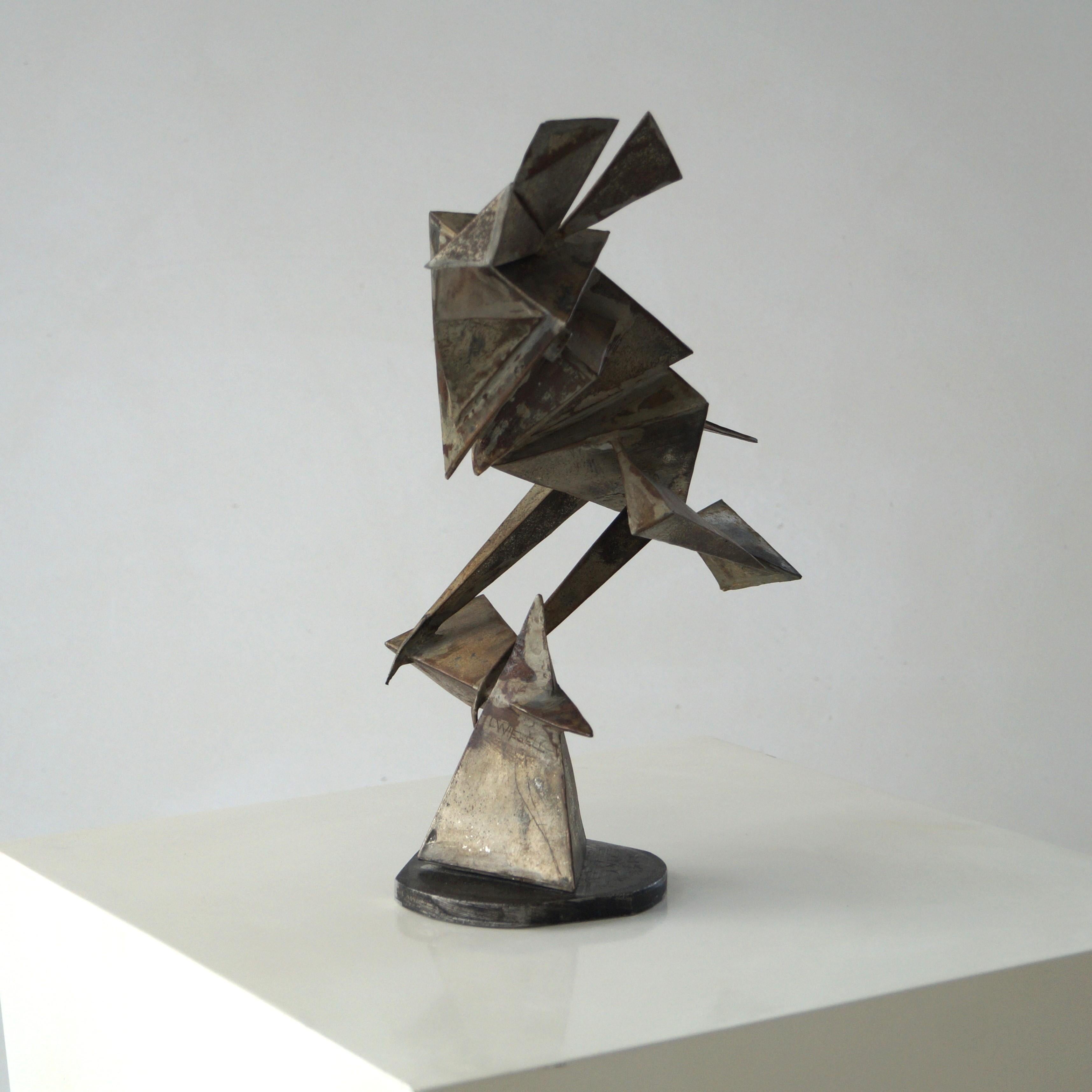 Scultura cubista e modernista olandese in metallo raffigurante un uccello, anni '60 in vendita 1