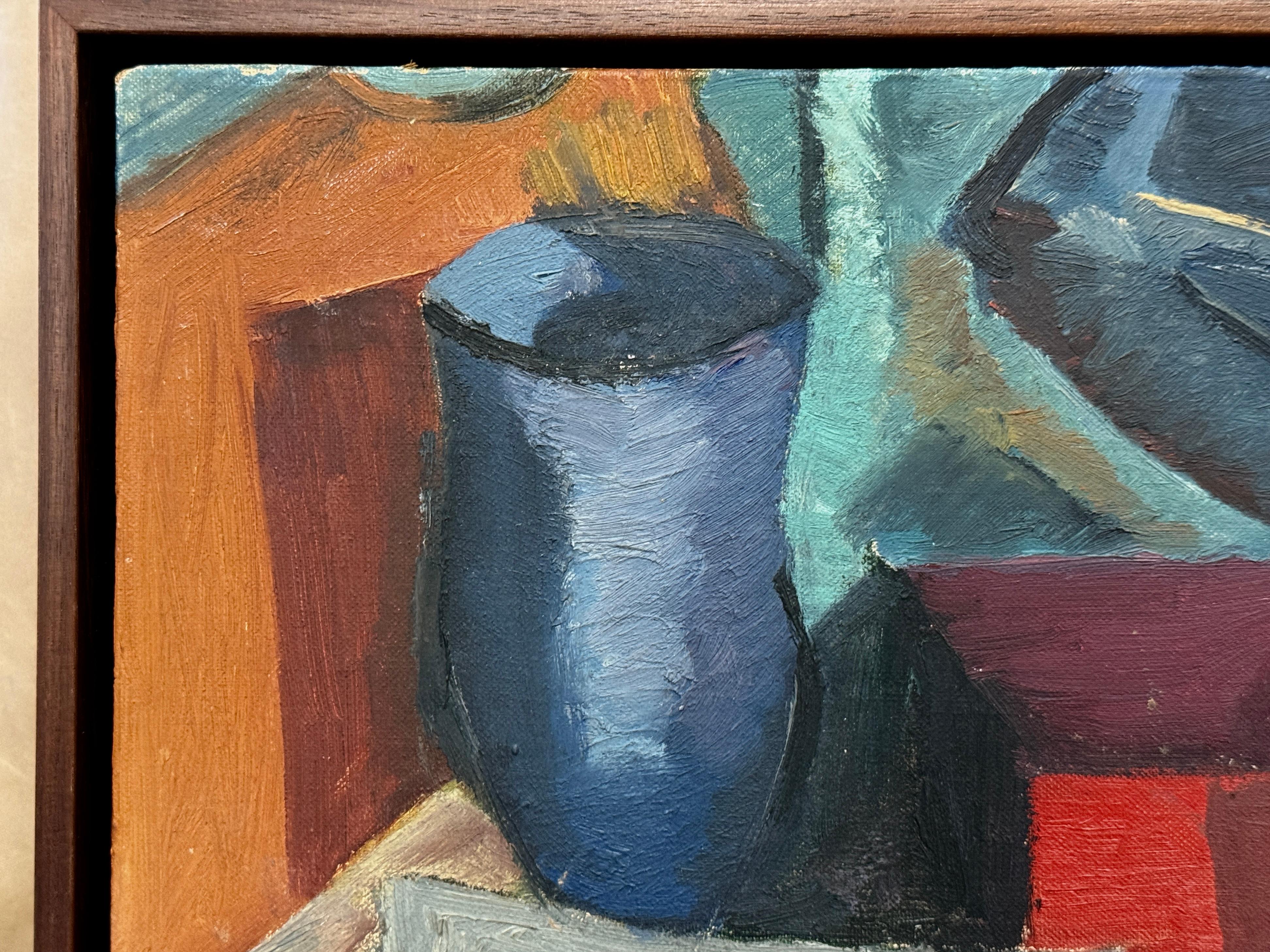 Kubistisches Öl auf Leinwand Signiert (20. Jahrhundert) im Angebot