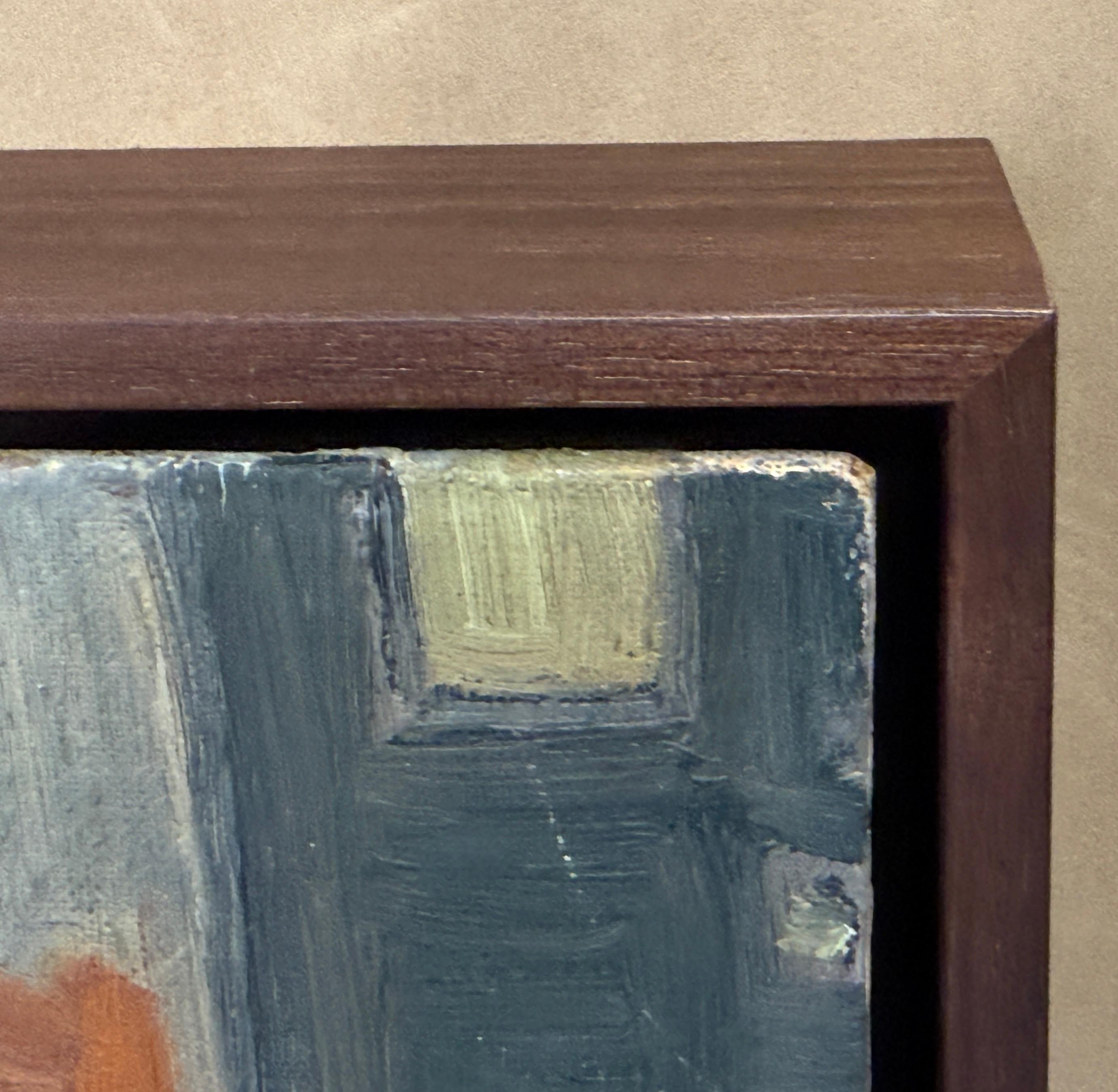 Kubistisches Öl auf Leinwand Signiert (Farbe) im Angebot