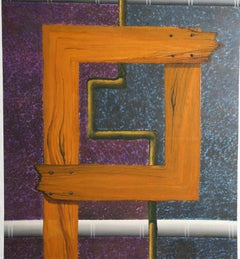 Pittura a olio cubista di Cristian Navarro Rivera