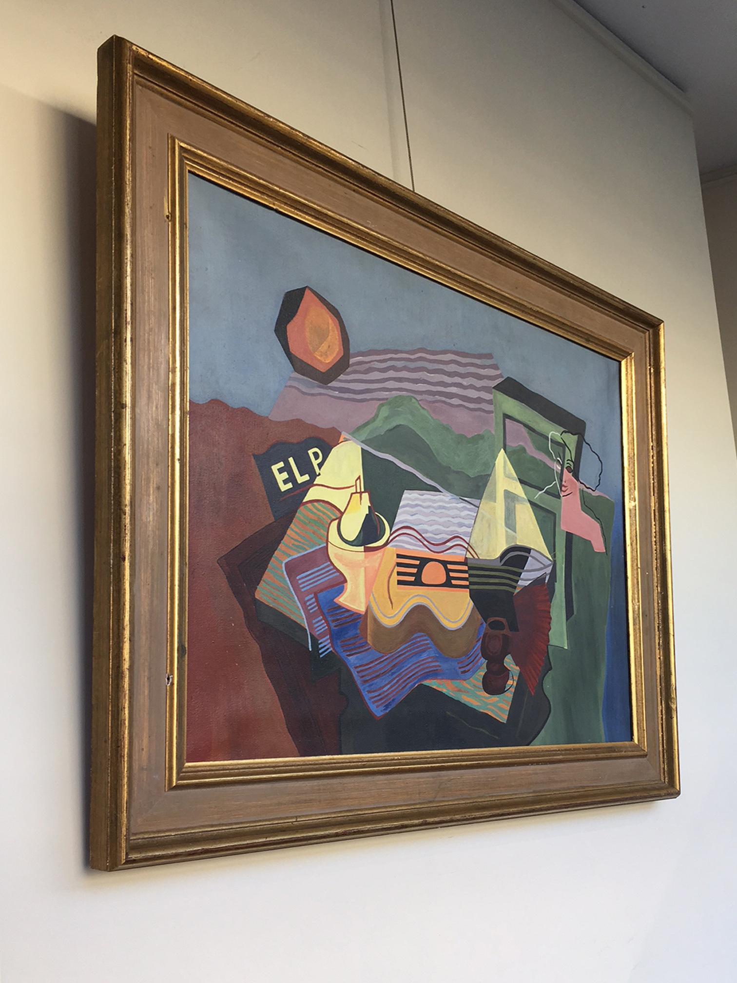 Cubist Oil Painting In Good Condition In London, GB