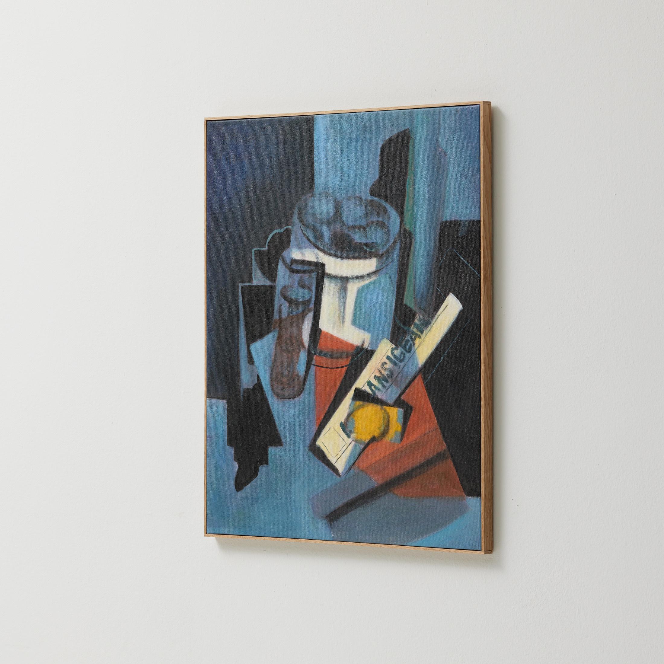 Pittura a olio cubista nello stile di Juan Gris - Incorniciata in vendita 4