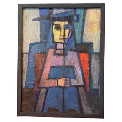 Cubist Oil Painting of a Spanish Woman