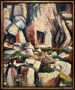 Cubist Painting by Croatian Artist Joko Knezevic, 1961