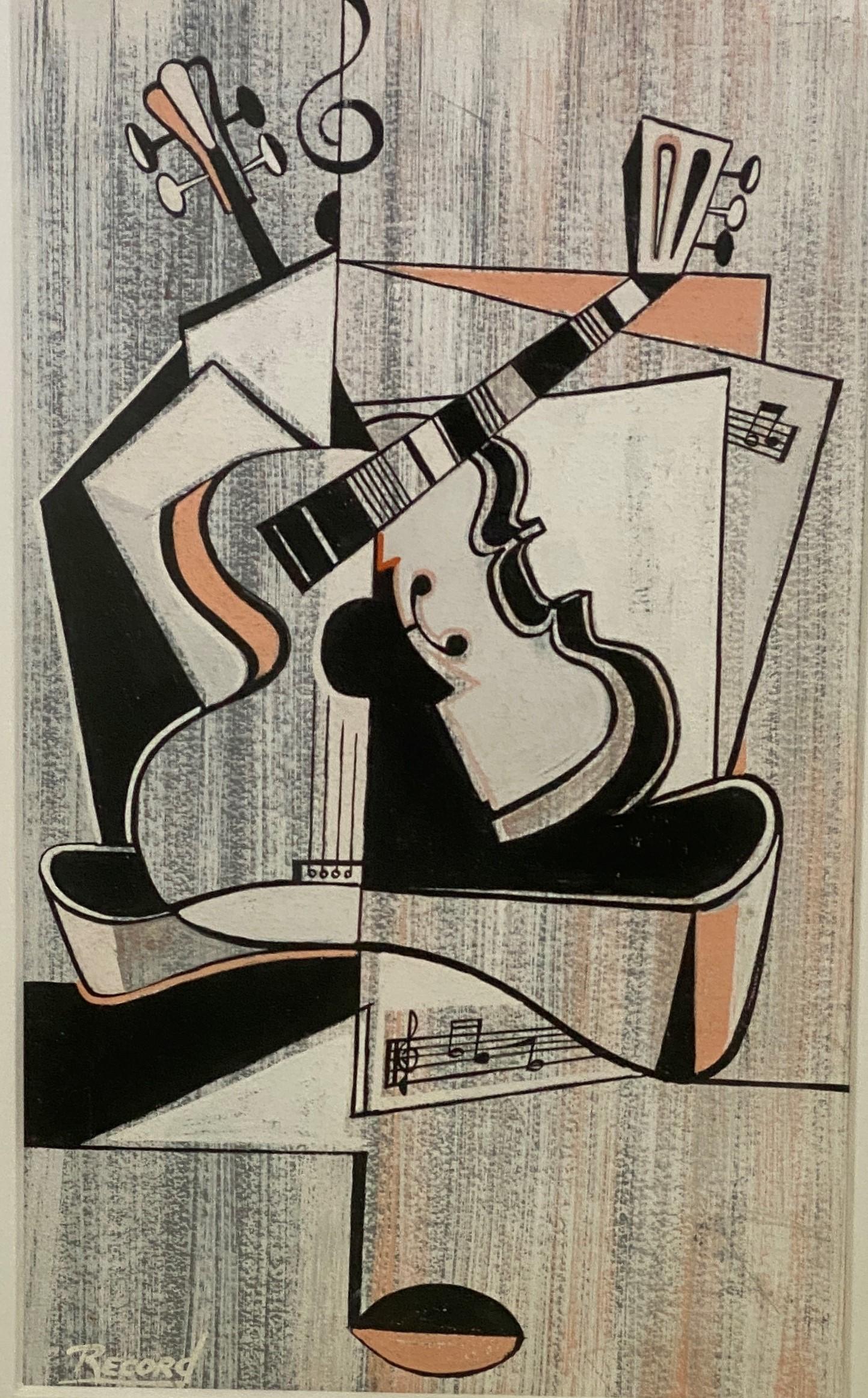 cubism art guitar