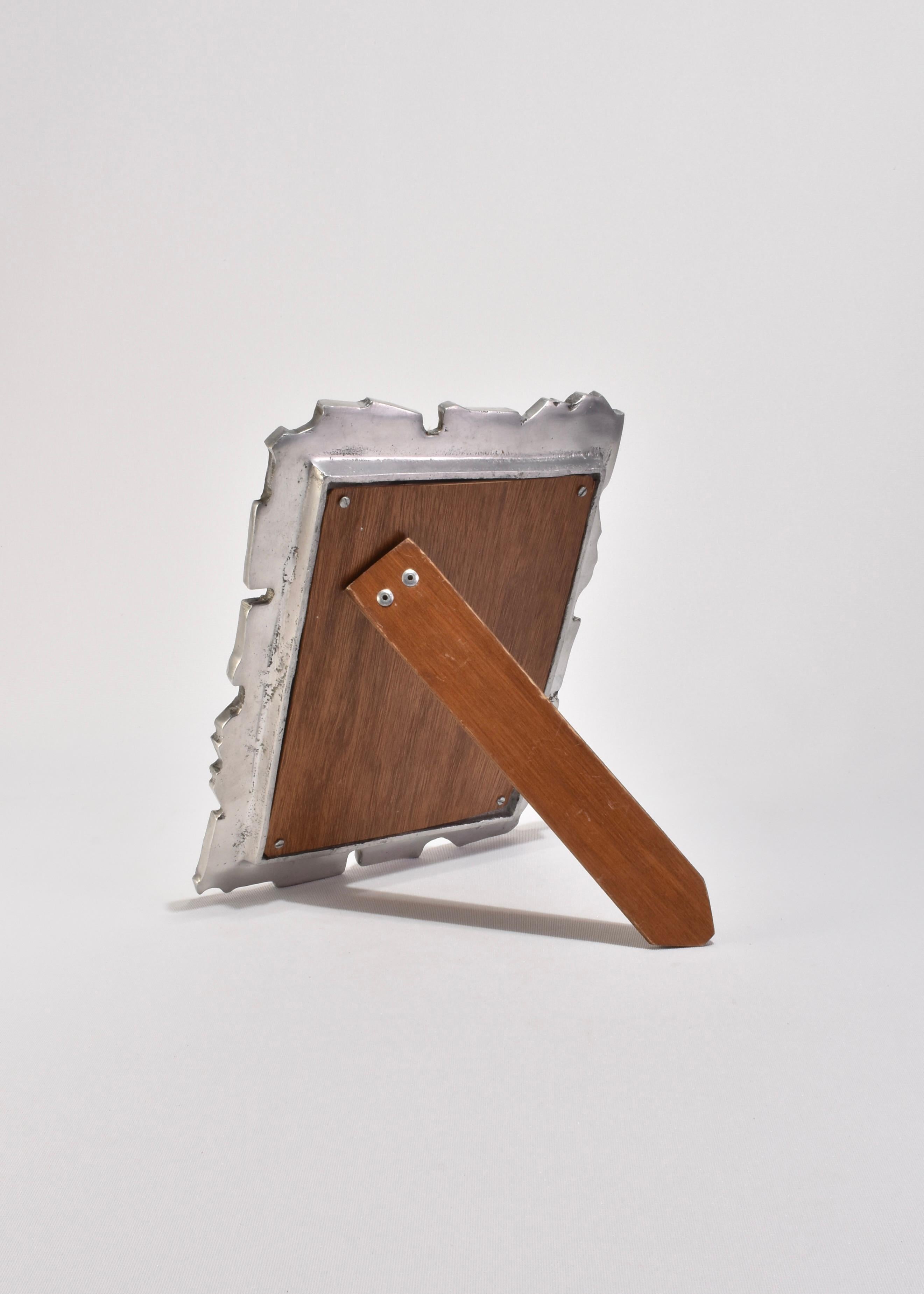 Étain Cadre photo cubiste en étain en vente