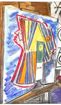 "Picasso cubiste", dessin important et coloré du célèbre moderniste Larry Rivers