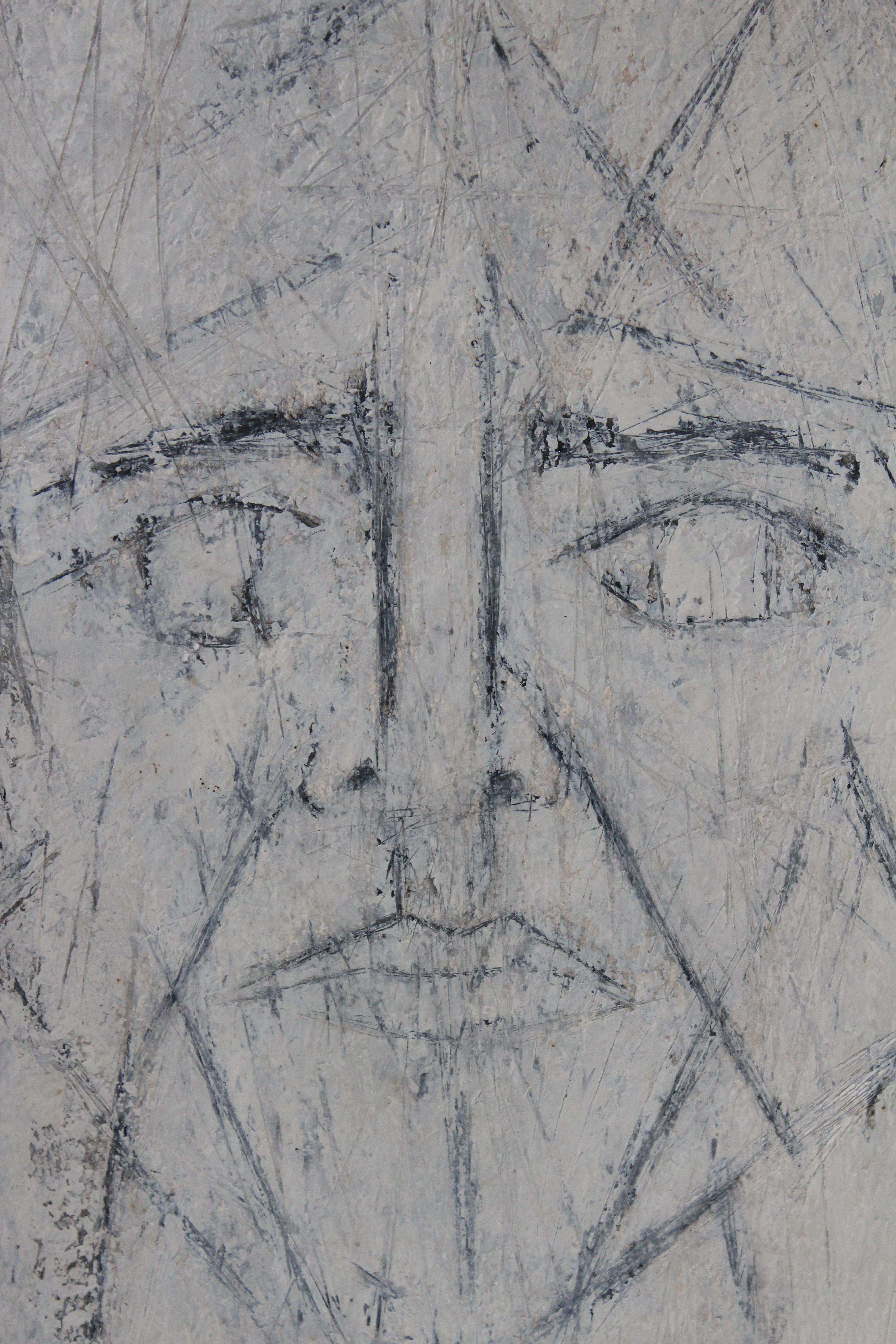 Kubistisches Porträt von Emmanuel Godefroy (Gemalt) im Angebot