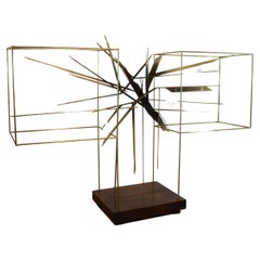 Cubist Sculpture by Curtis Jere, Intersecting Metal Rods