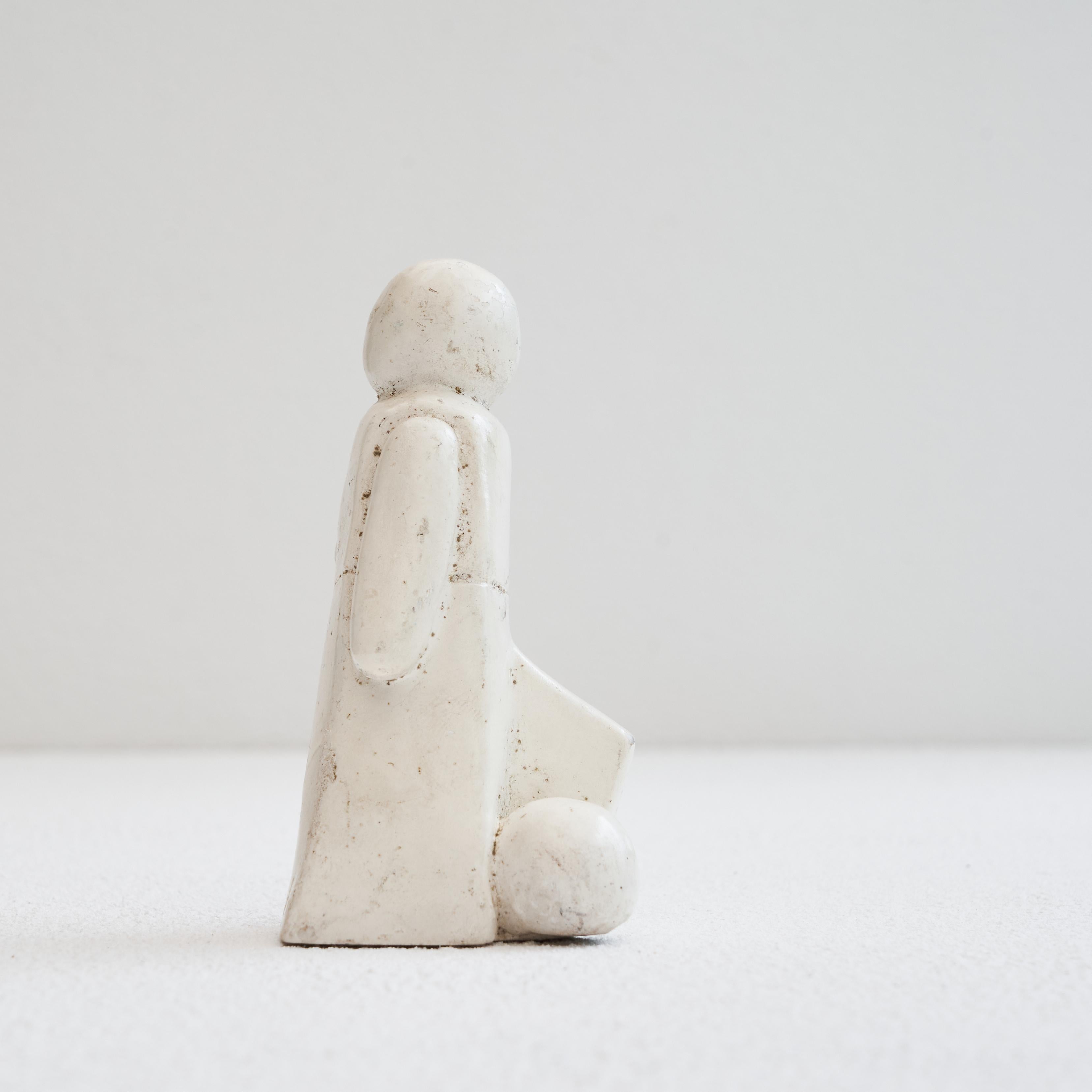 Fatto a mano Scultura cubista di un calciatore degli anni '70 in vendita