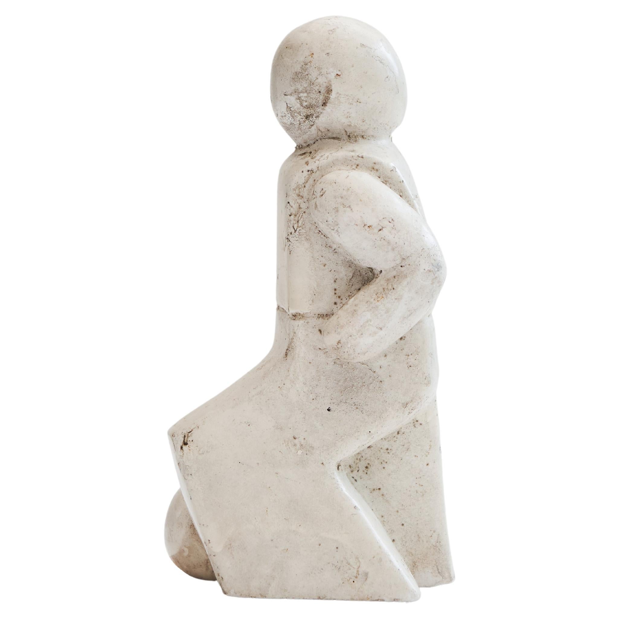 Cubist Sculpture of a Footballer 1970s For Sale