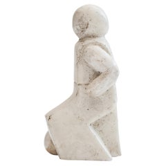 Scultura cubista di un calciatore degli anni '70