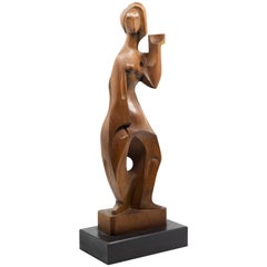 Cubist Sculpture of Standing Female Figure, circa 1935