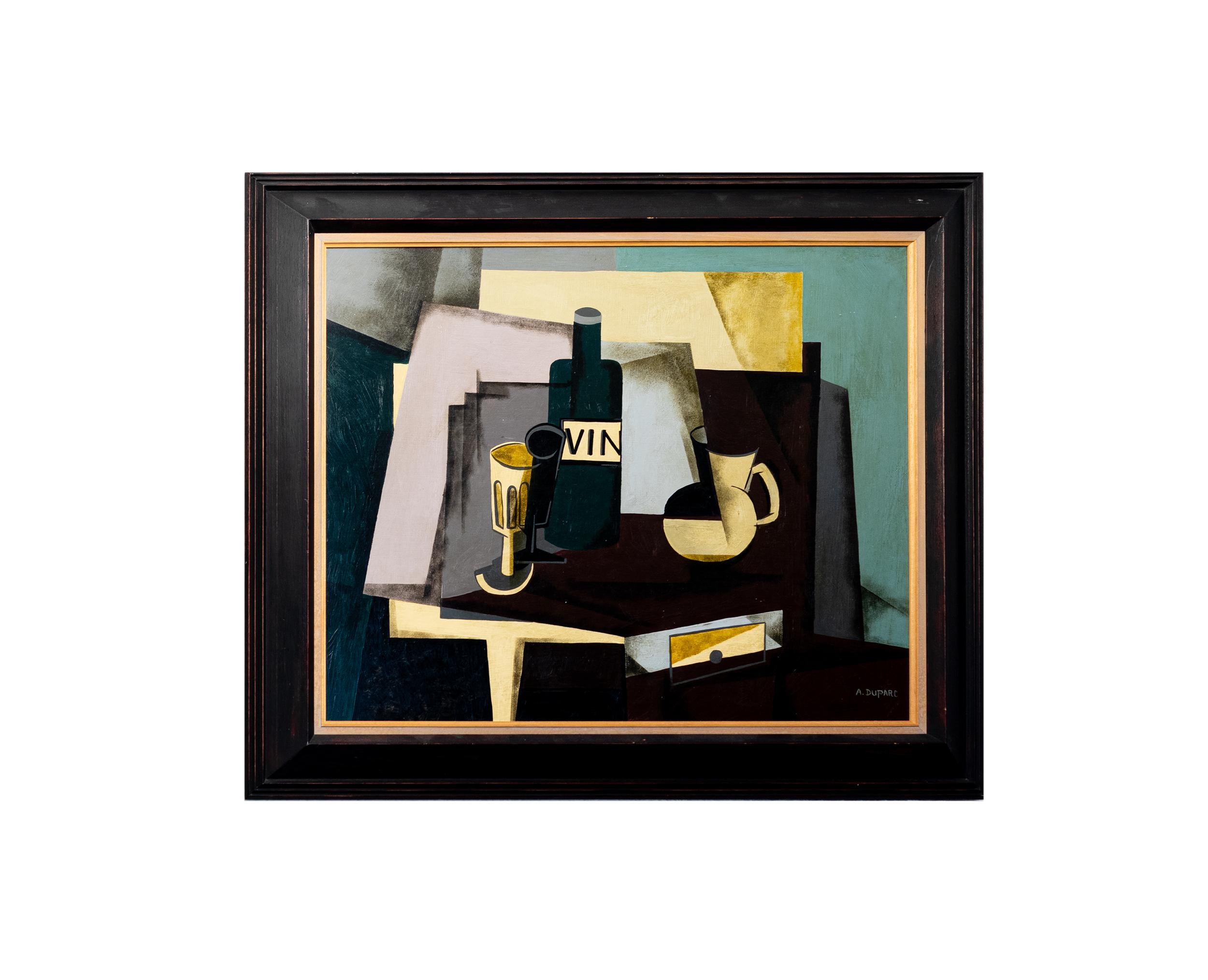 Kubistisches Stilleben von A. Duparc, 20. Jahrhundert (Französisch) im Angebot