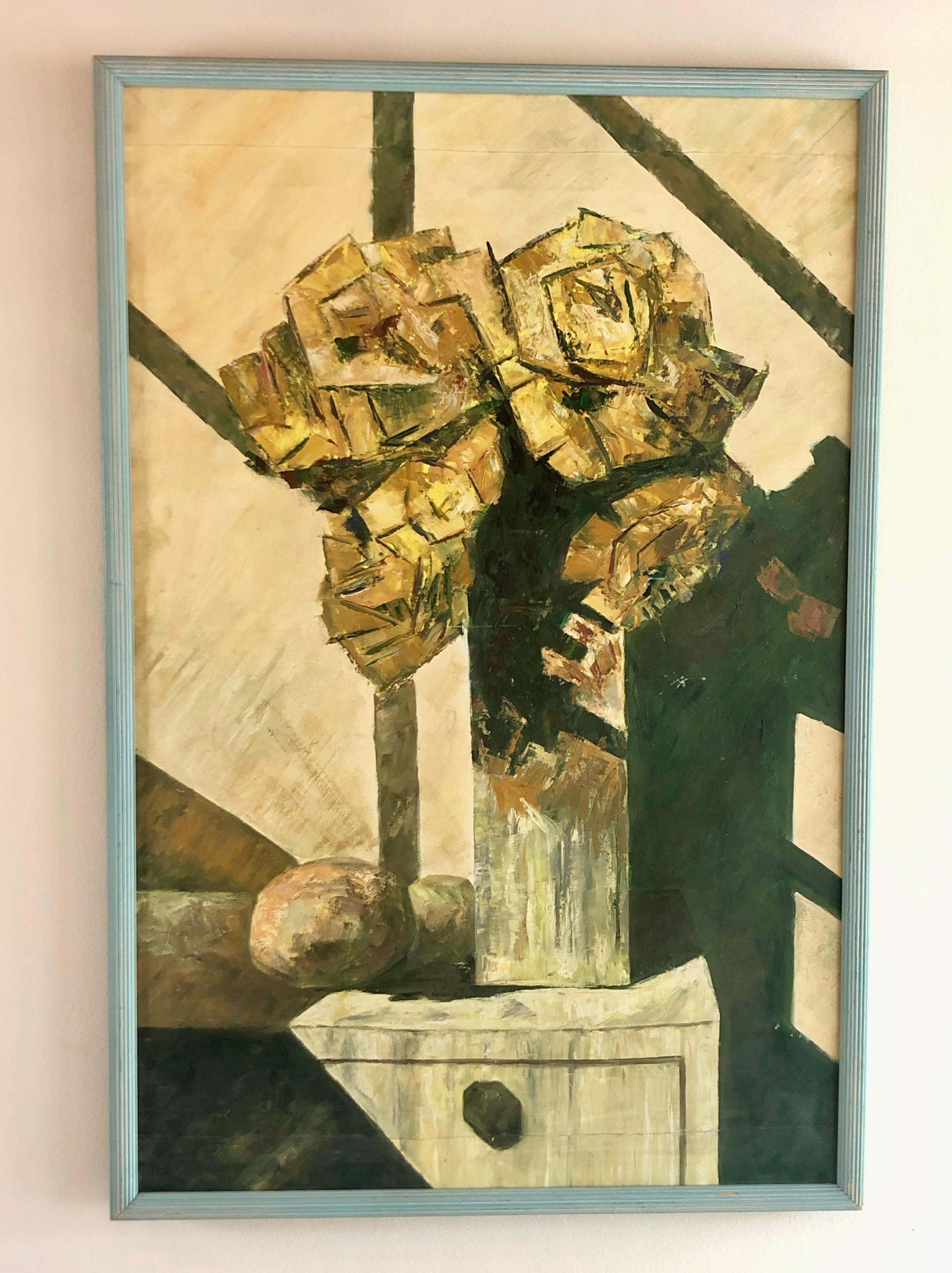 Mid-Century Modern Peinture cubiste de nature morte en vente