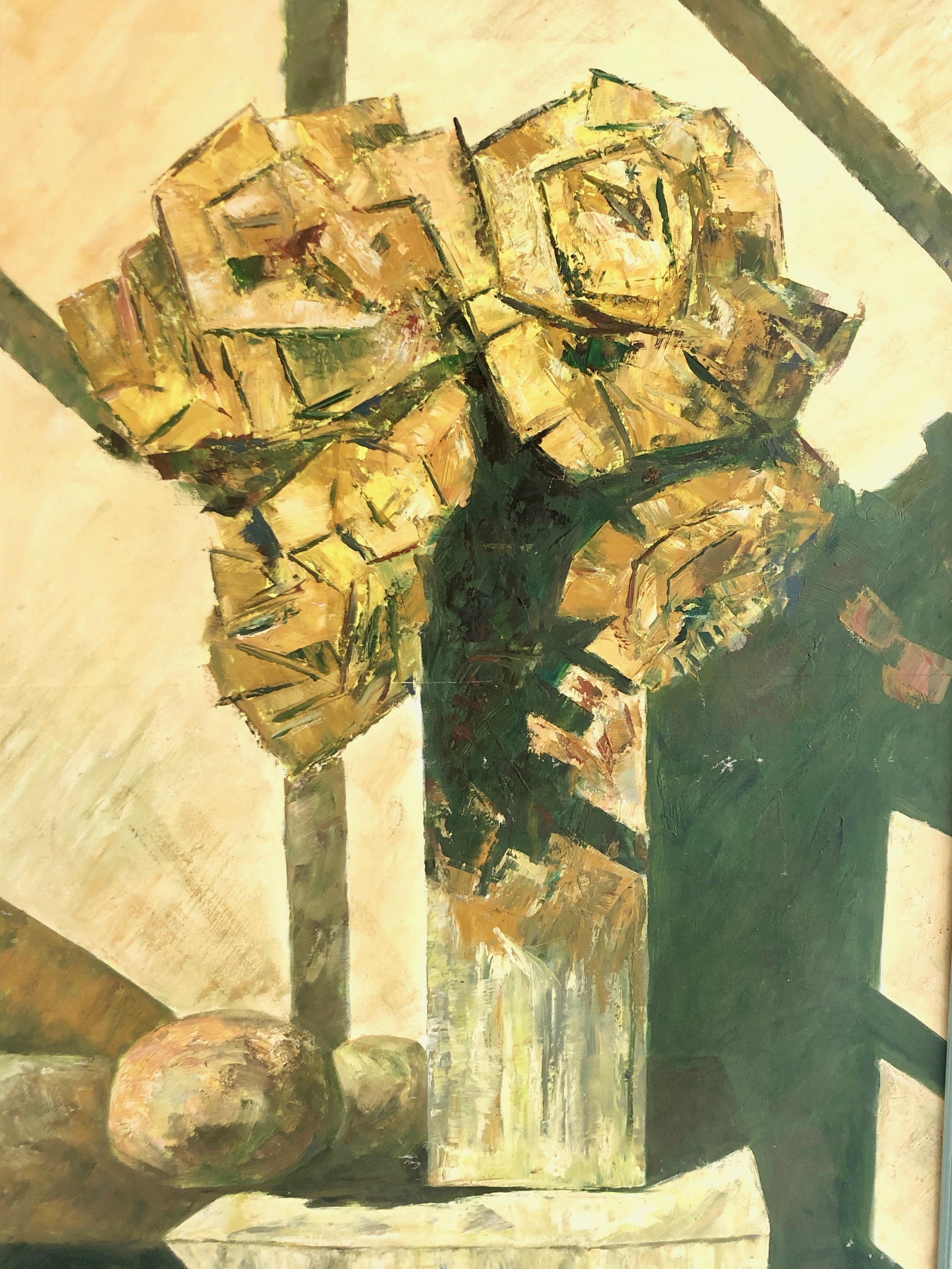 Wood Cubist Still-Life Painting