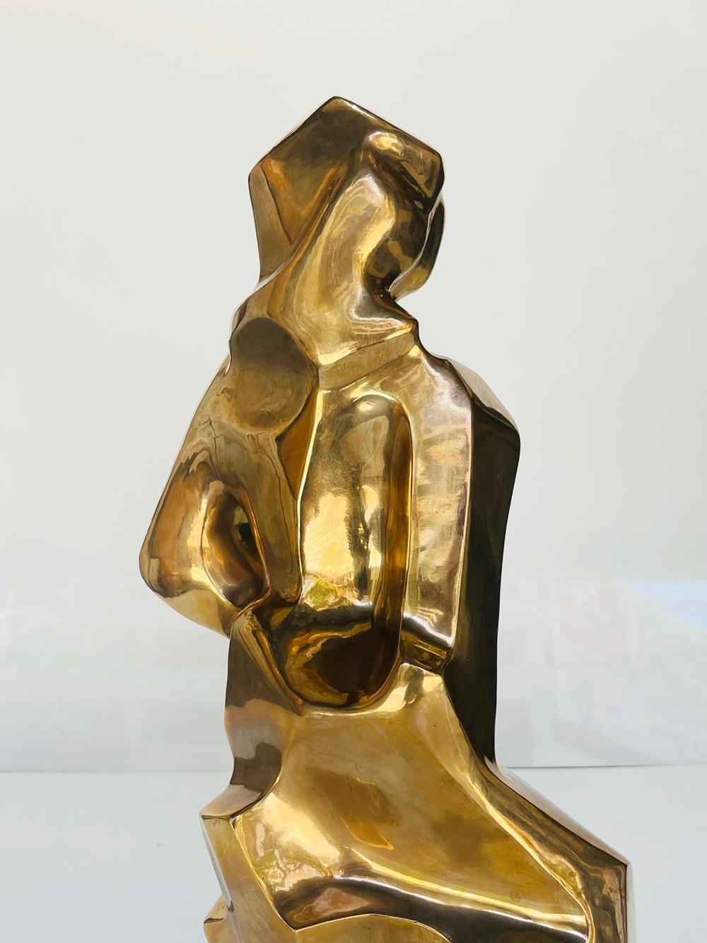 Cubist Style Bronze Sculpture by Caroline New House For Sale 6