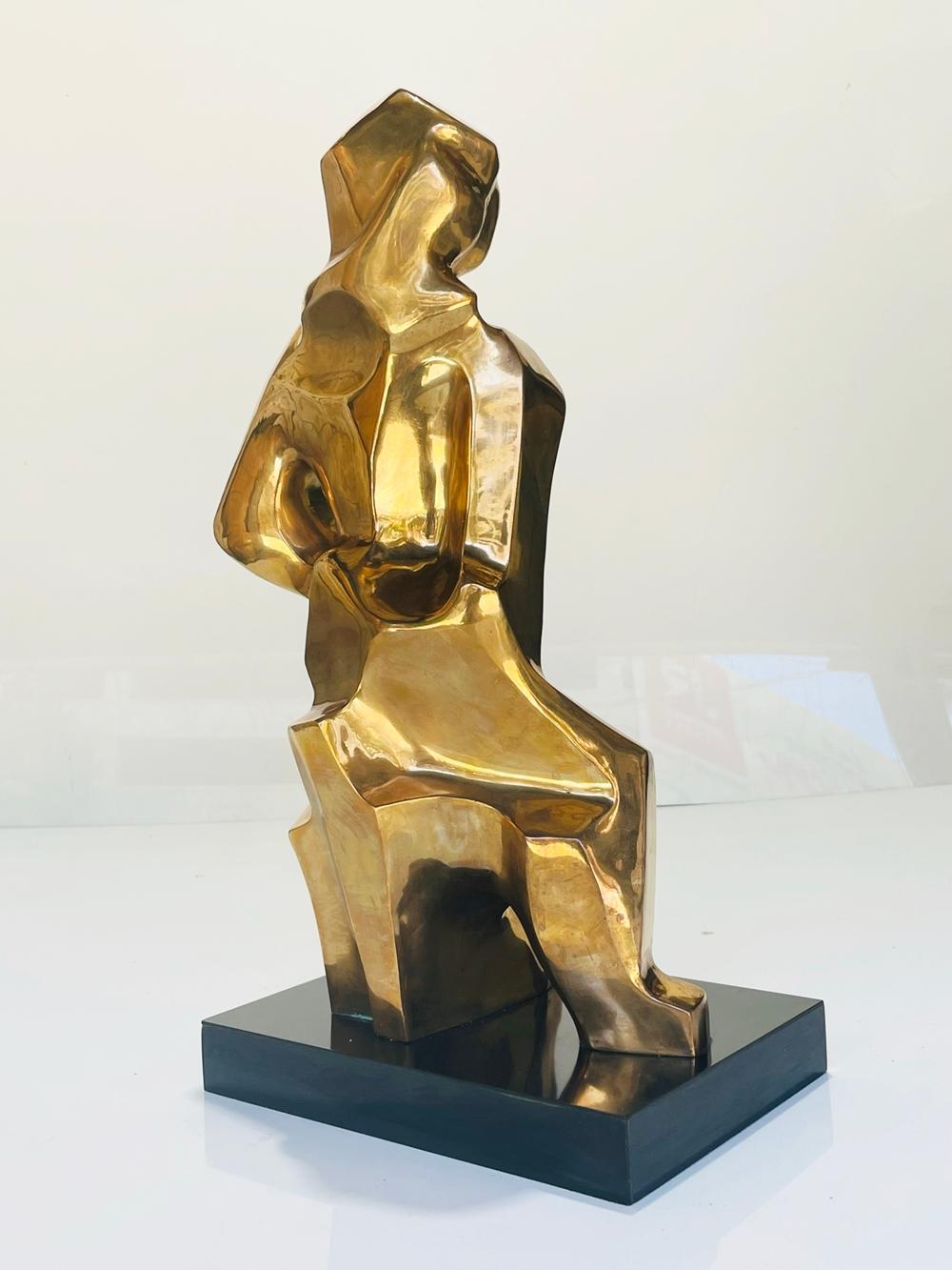 Cubist Style Bronze Sculpture by Caroline New House For Sale 7