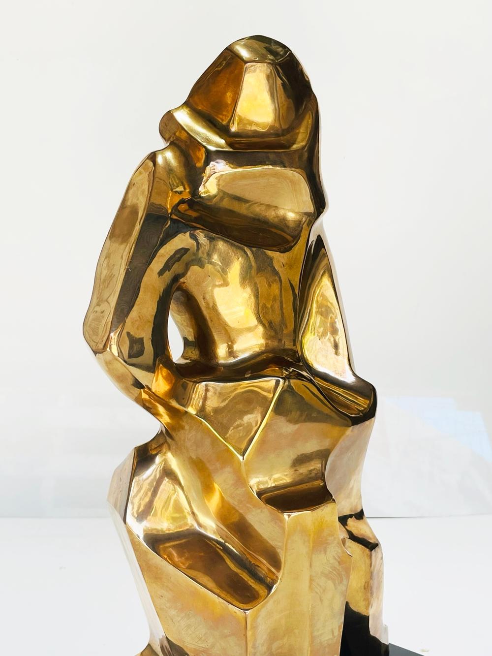 Cubist Style Bronze Sculpture by Caroline New House 9
