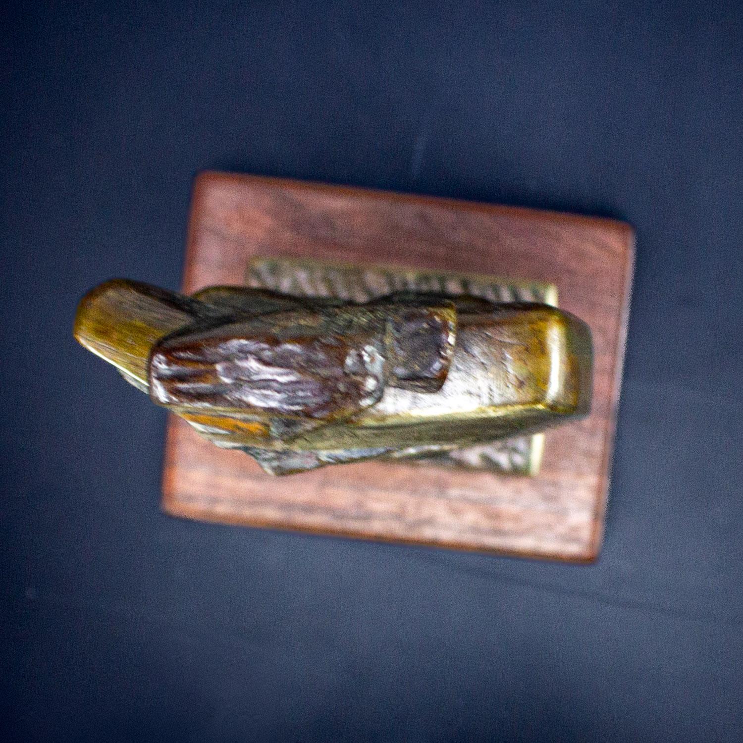 Cubist Style Bronze Sculpture Signed by Jim Bass & Titled Homage to Nancy Keith For Sale 8