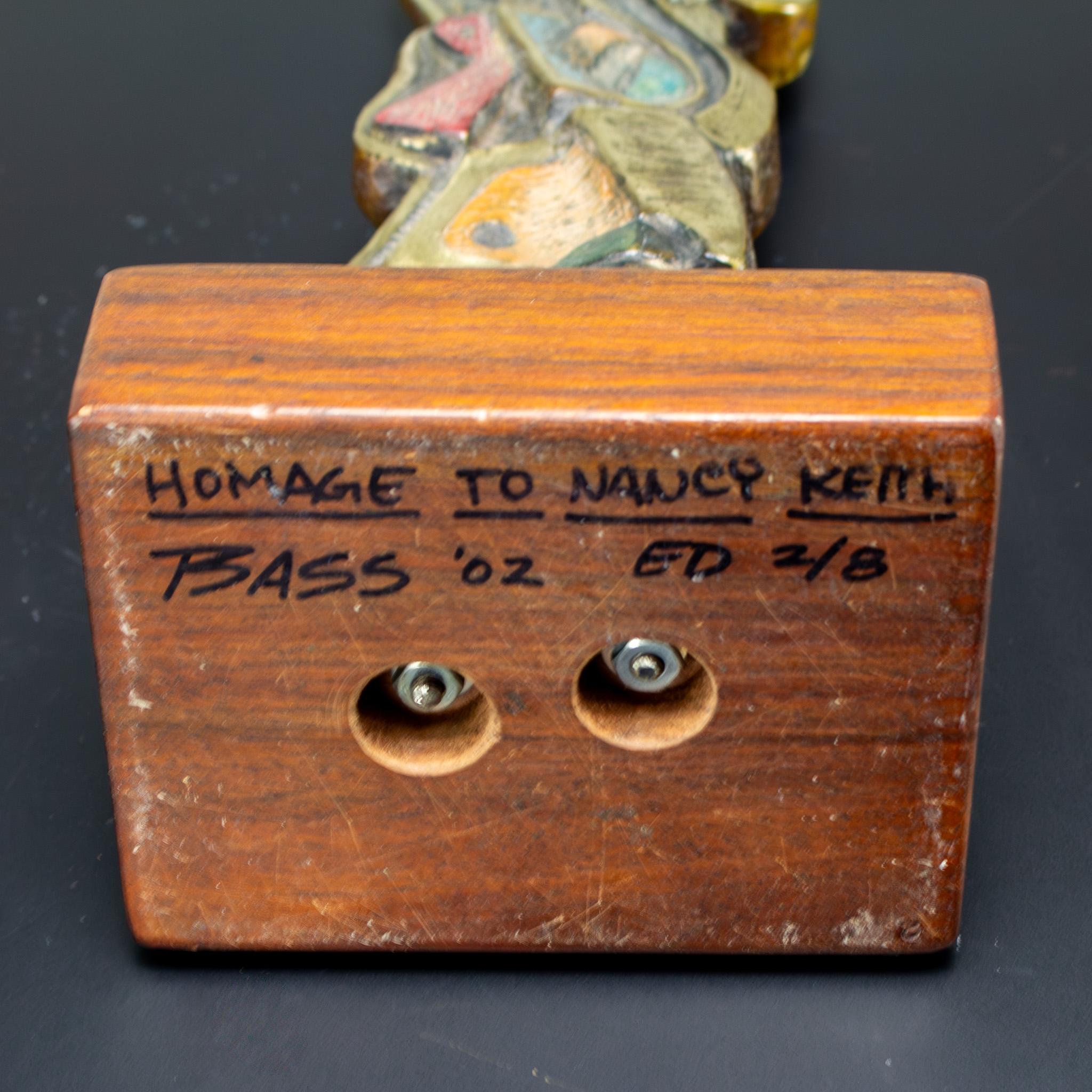 Cubist Style Bronze Sculpture Signed by Jim Bass & Titled Homage to Nancy Keith For Sale 9
