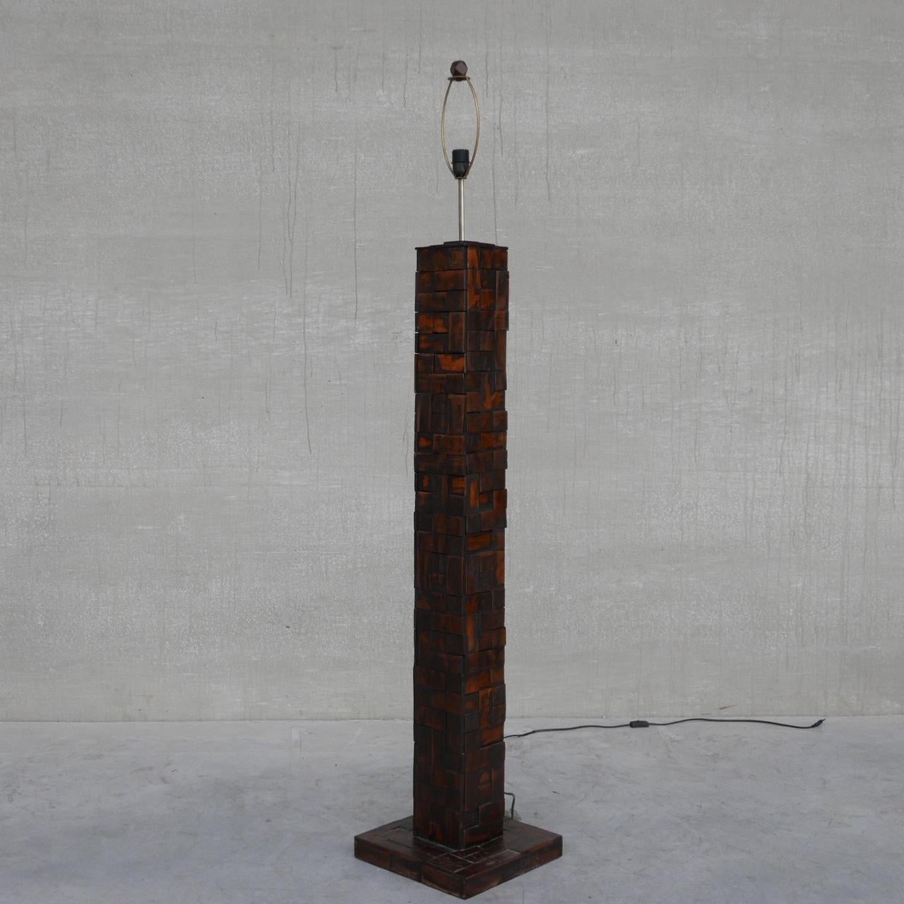 A cubist geometric style floor lamp. 

Belgium, c1970s. 

No shade was retained. 

Since re-wired and PAT tested.

Location: Belgium Gallery. 

Dimensions: 35 W x 35 D x 188 H in cm. 

Delivery: POA

We can ship around the world. Can