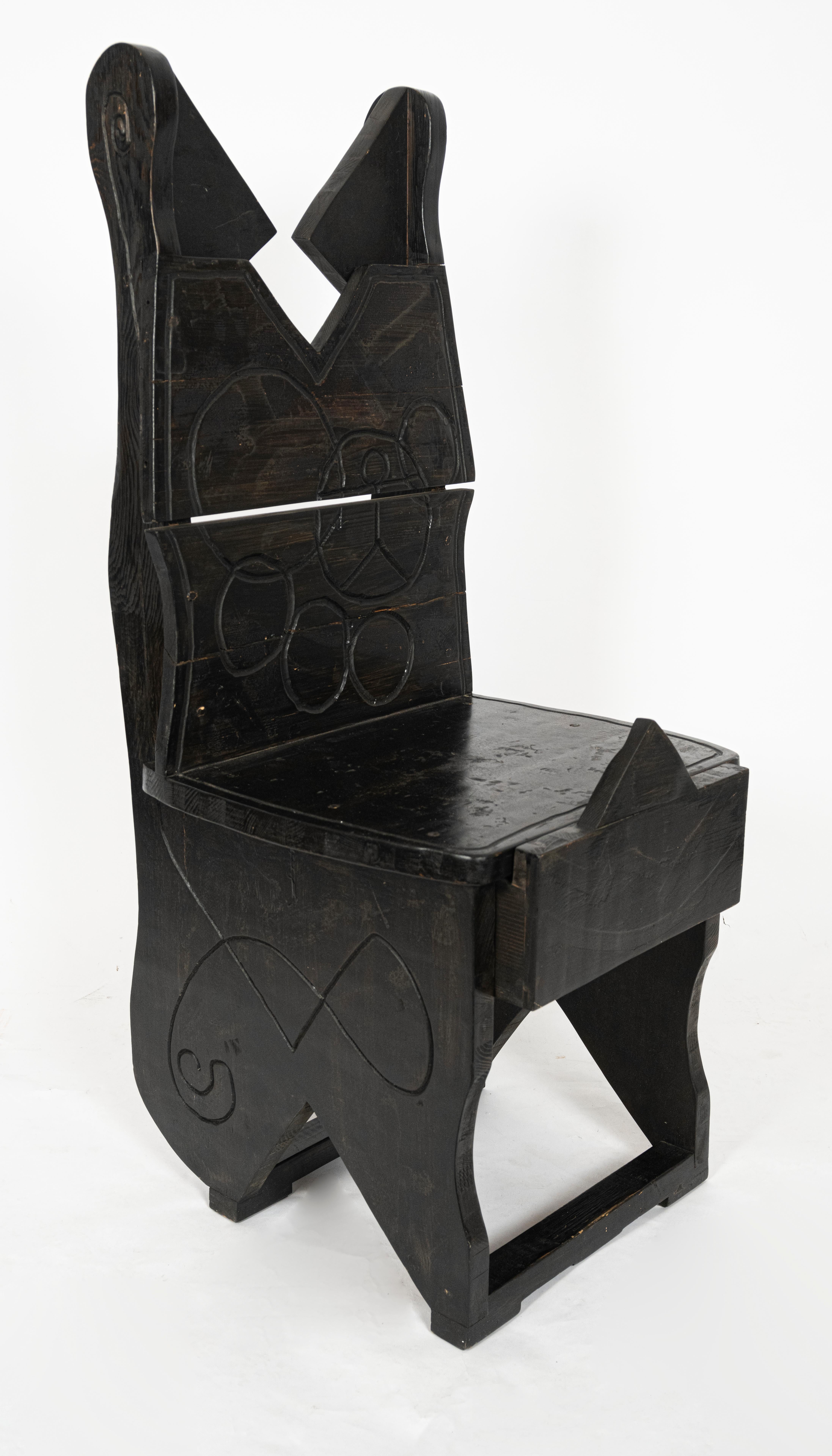 Czech Cubist-Style Desk and Chair Set For Sale