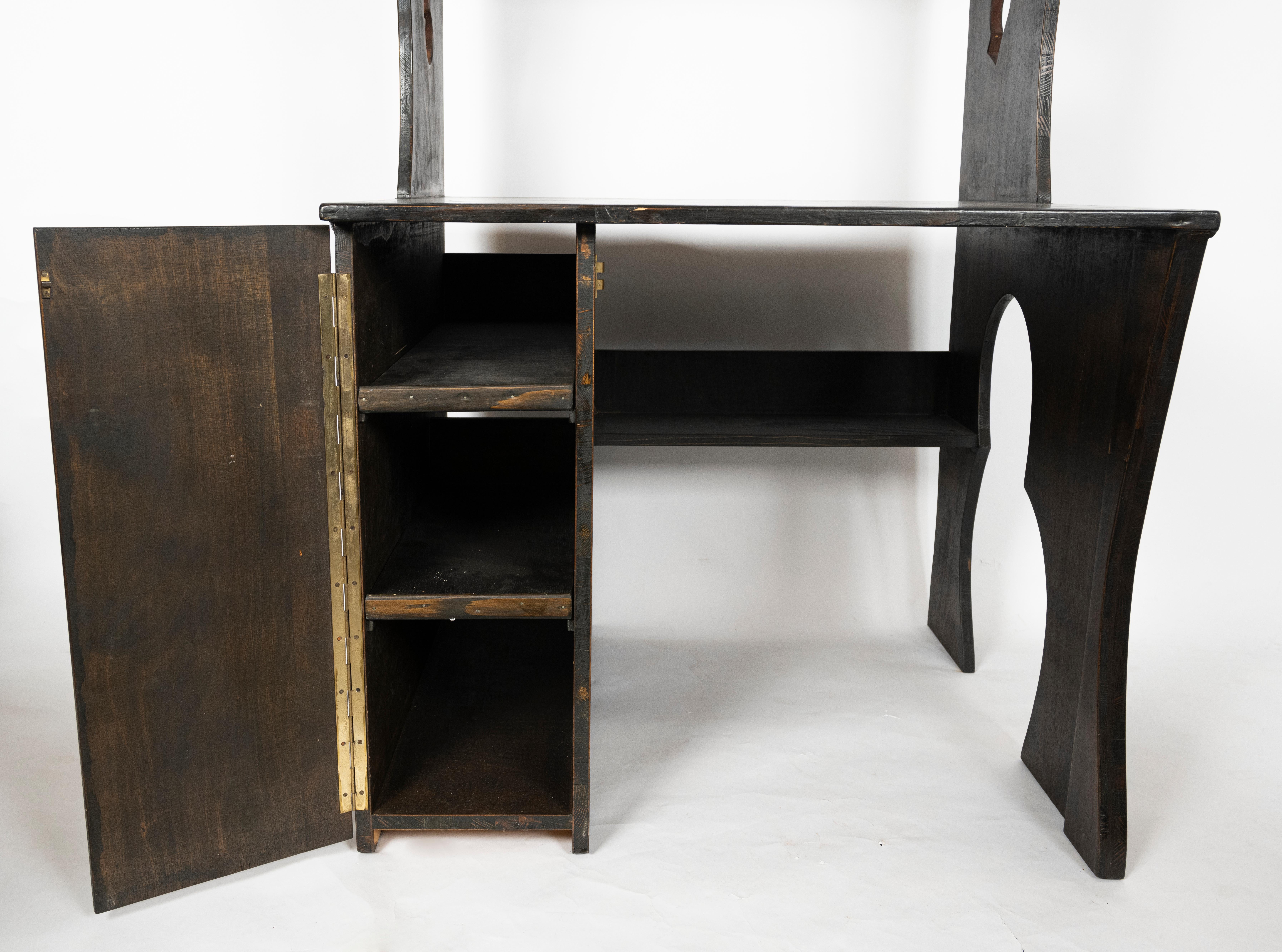 Cubist-Style Desk and Chair Set In Good Condition For Sale In New York, NY