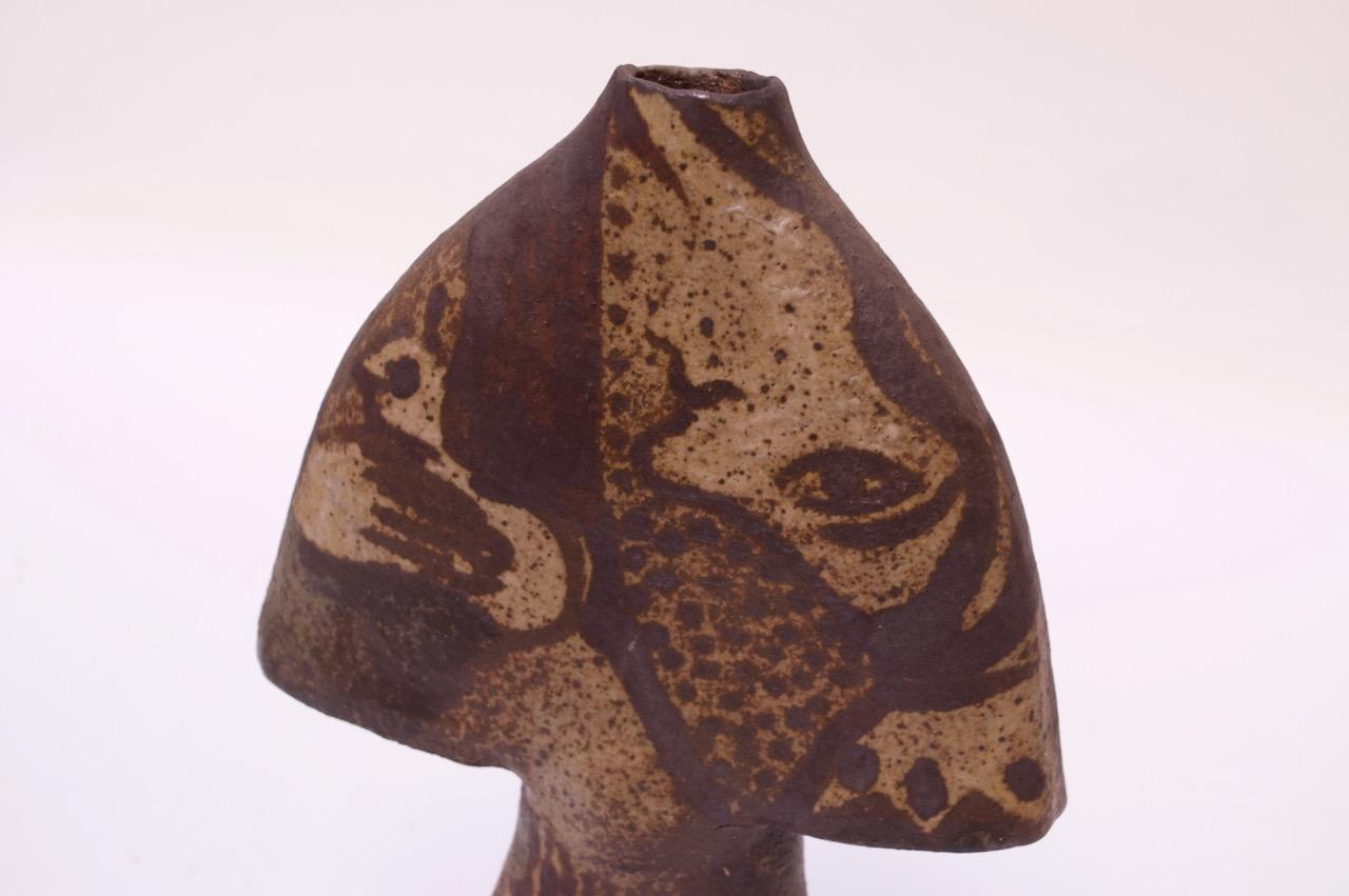 Vase en poterie de grès de style cubiste de studio d'après Pablo Picasso en vente 2