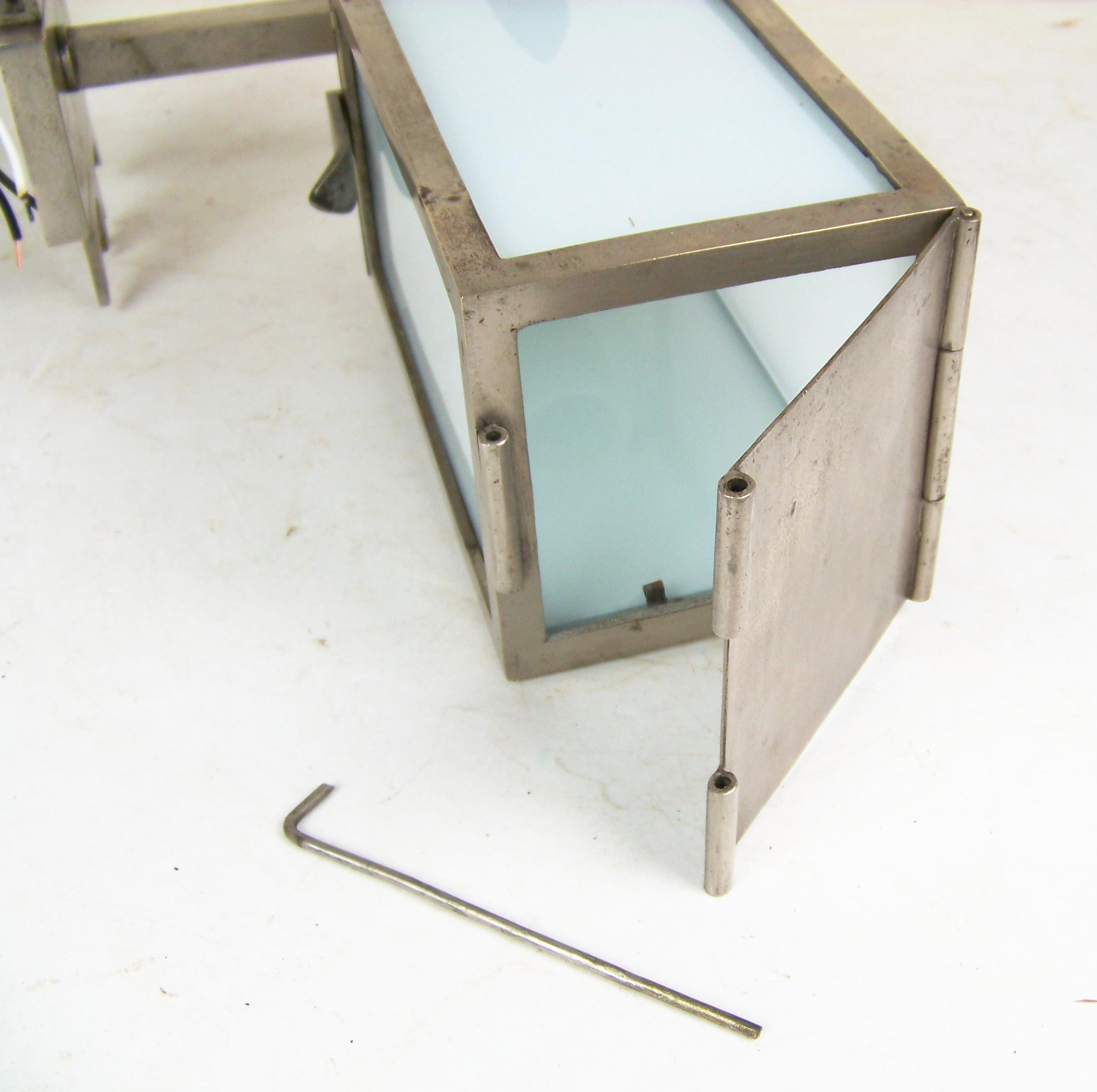 Austrian Cubist Wall Lamp, Lantern