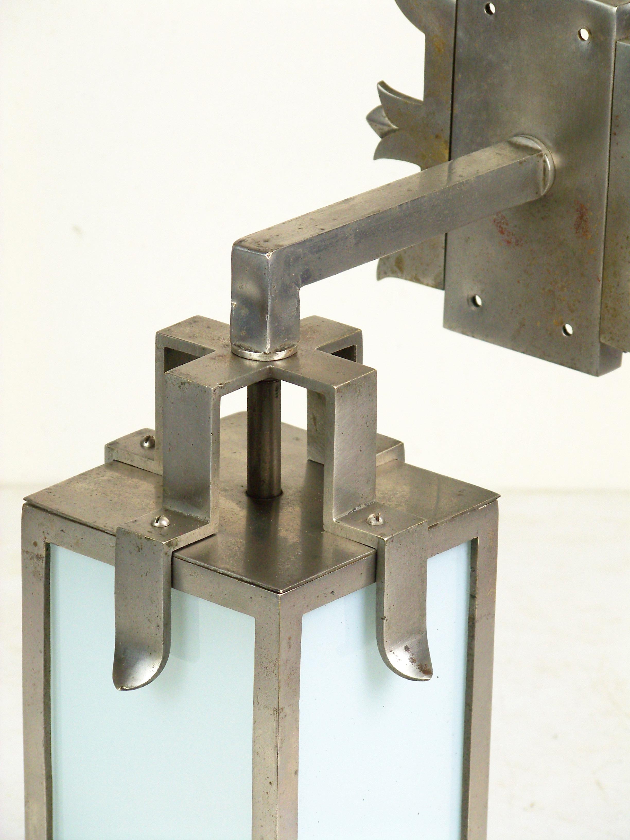 Glass Cubist Wall Lamp, Lantern