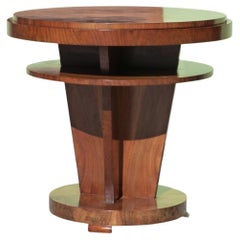 Cubist Walnut Side Table