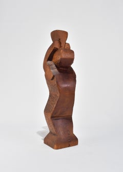 Sculpture cubiste en bois