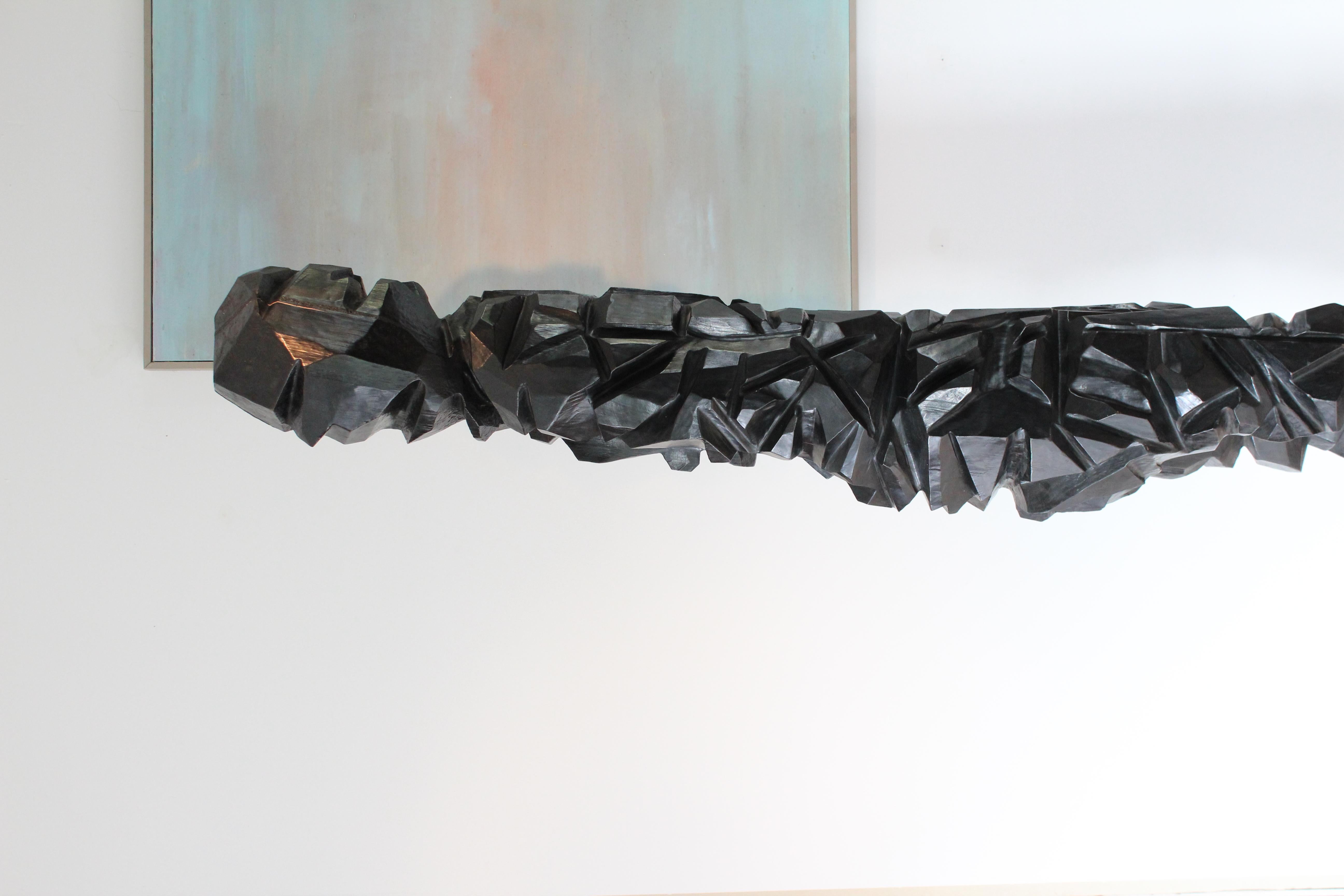 Fin du 20e siècle Sculpture totem cubiste en bois en vente